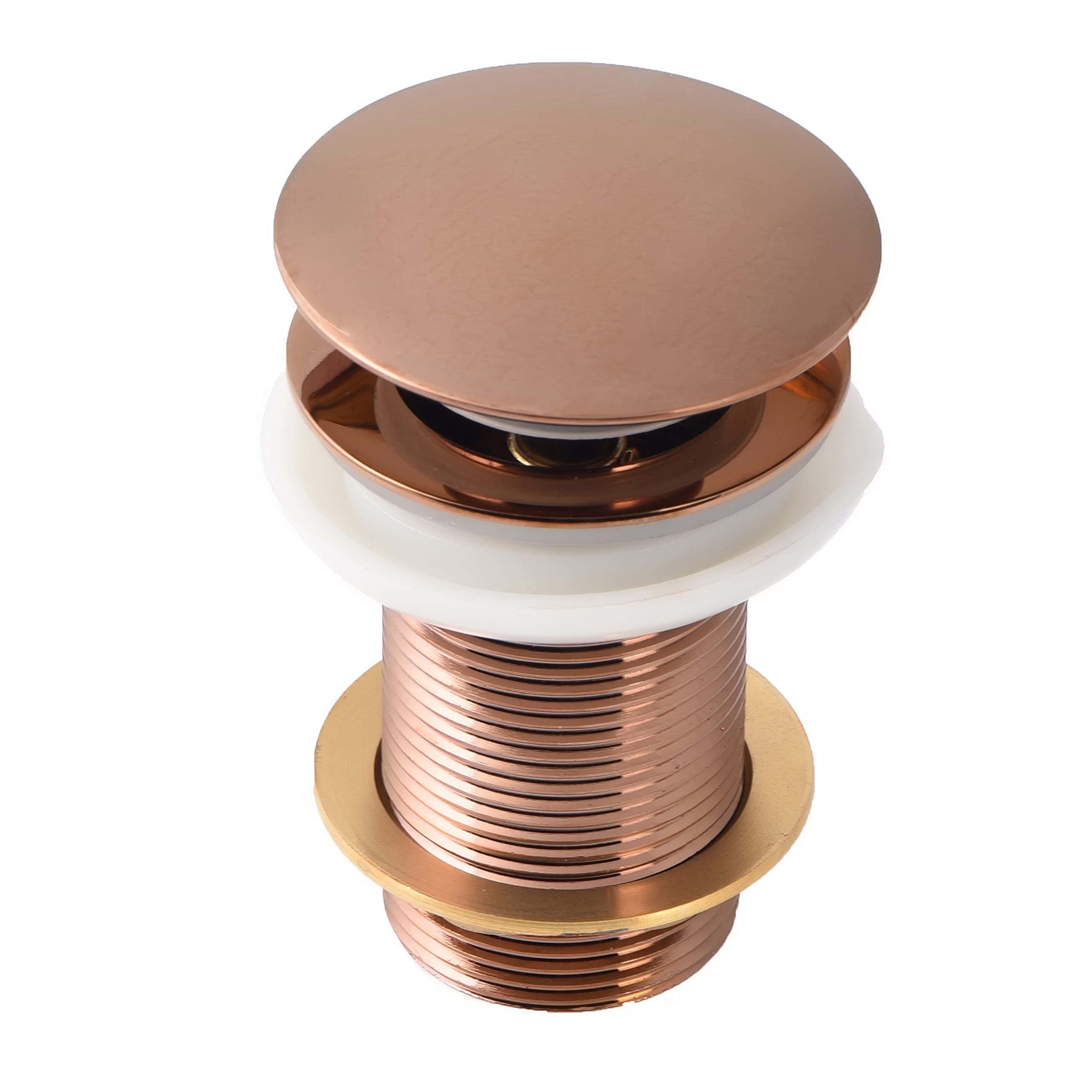 KKD® Heavy Quality Full Brass Pop Up Full Thread Waste Coupling 32 MM (7", Rose Gold)