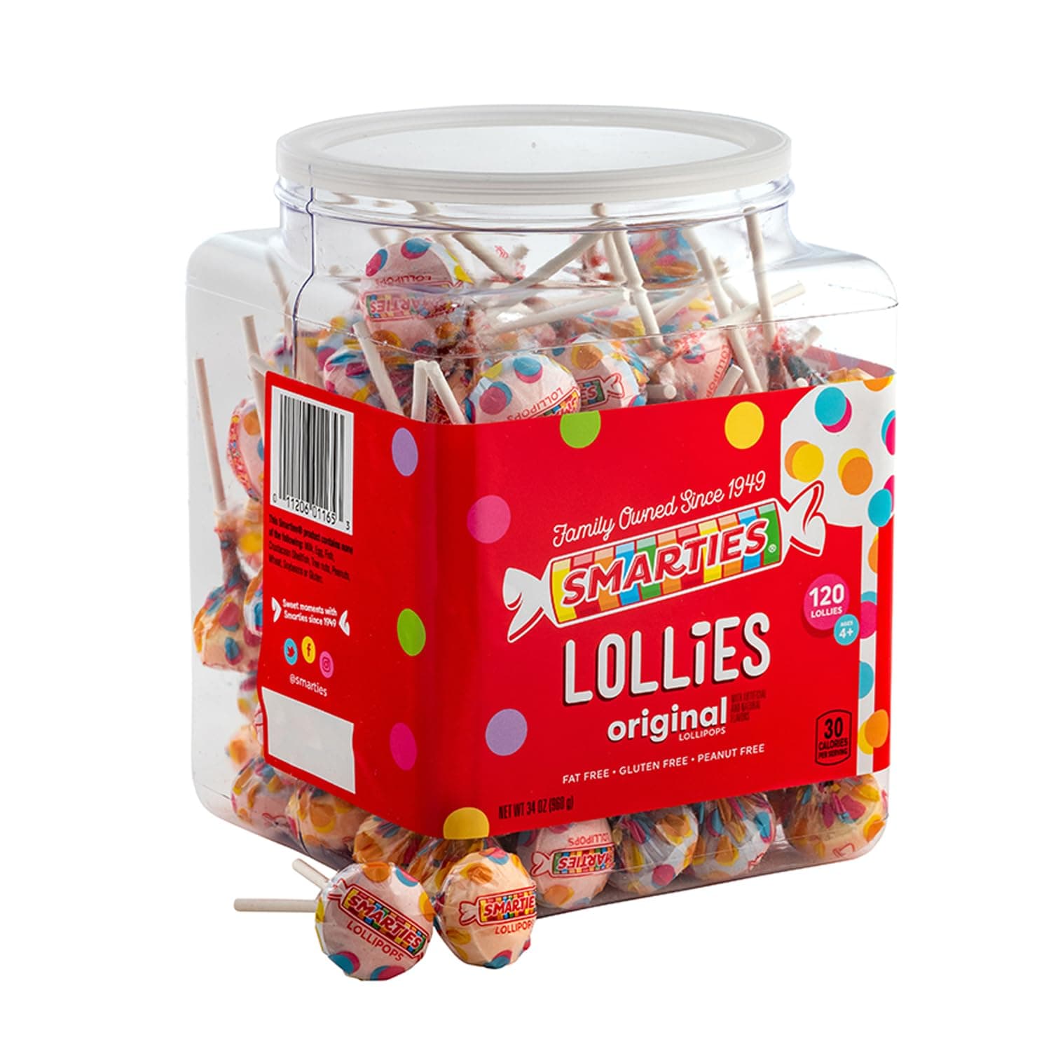 Smarties Lollies 34 Ounce, 120 Count,