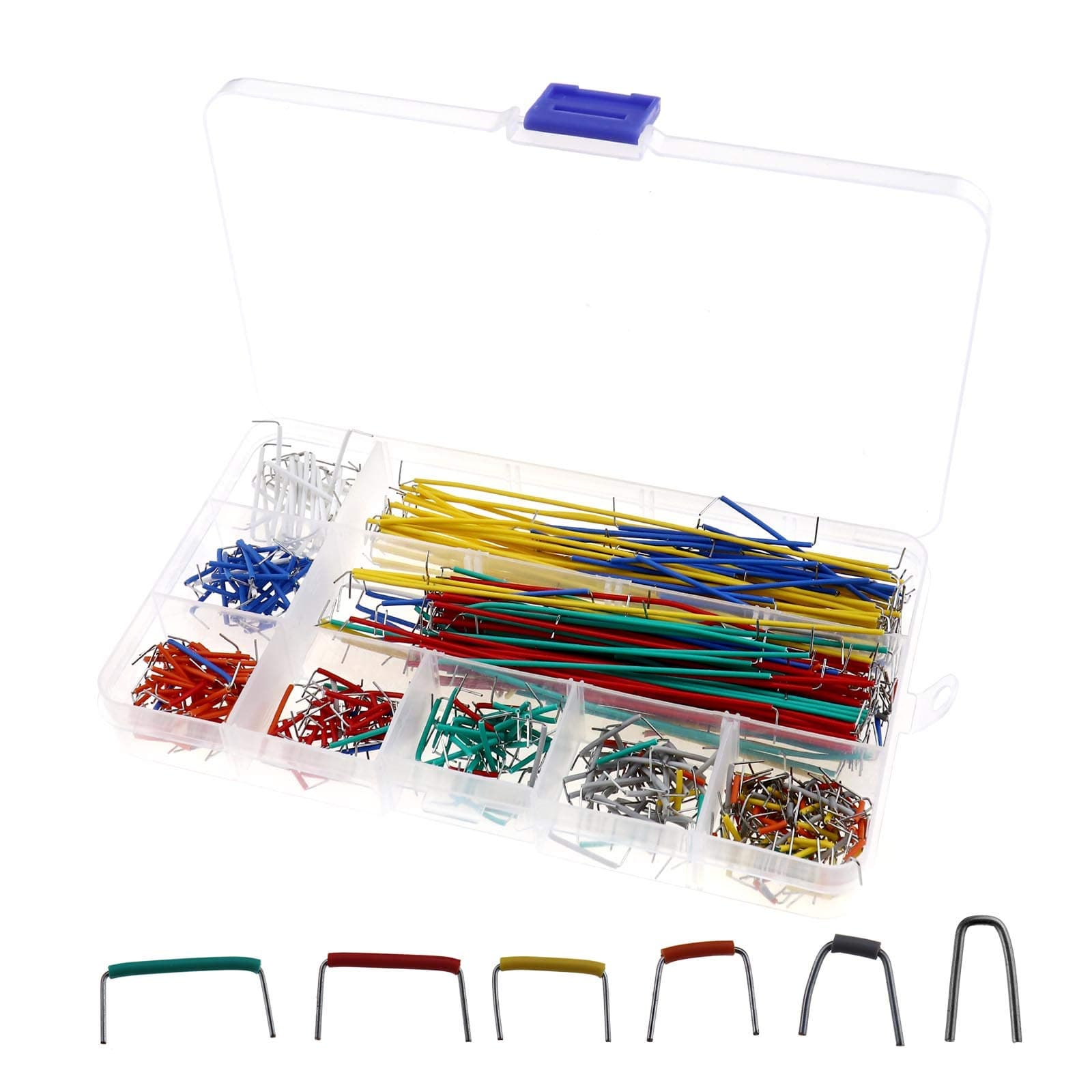 YINETTECH 560PCS Bread Preformed Jumper Cable Wire Breadboard U-shape Solderless Jumper Harness Assortment Kit