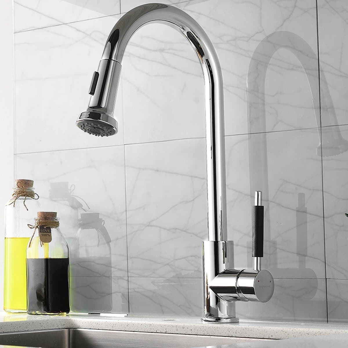 bathroom sink faucet (Chrome-4)