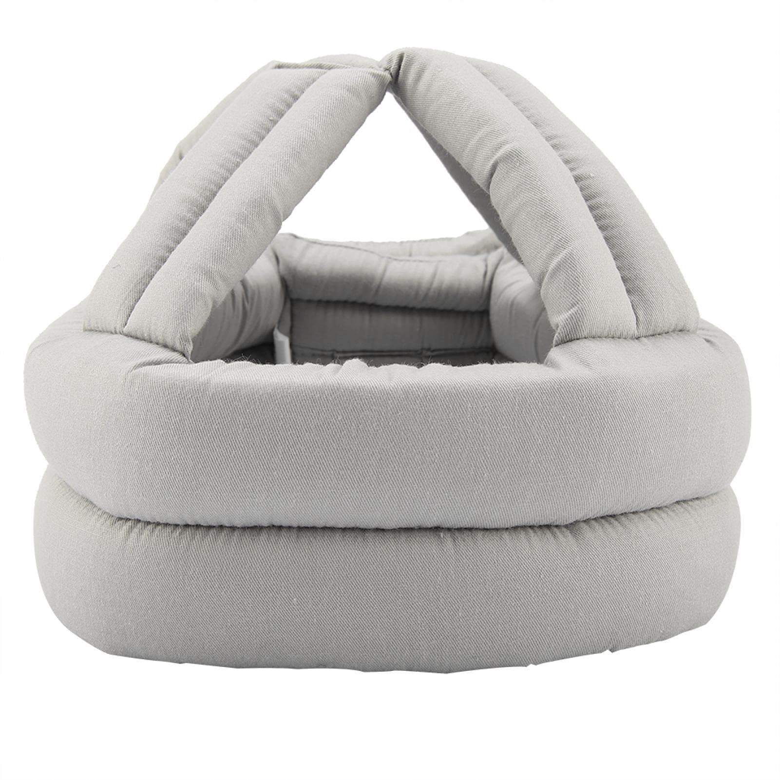 Elder Hat Safety Helmet Protective Elder Hat Safety Helmet, Old Man Fall Prevention Hollow Out Full Hat Anti Collision for Old Man, Surgery Recovery, Injury (Light Gray lace)