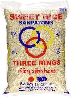 Thai Sticky Rice (Sweet Rice) 5 Lbs 1 Pack