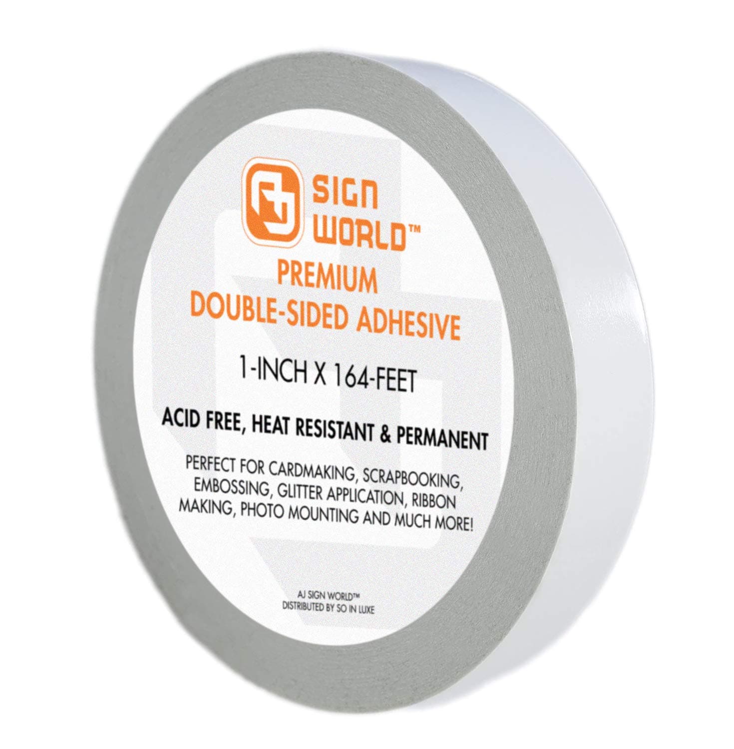 Best 1" Ultra-Thin Permanent Double-Sided Tape for Arts, Crafts, Photography, Scrapbooking, Tear-by-Hand, Paper Backing (1-Inch by 164-Feet/55 Yards)