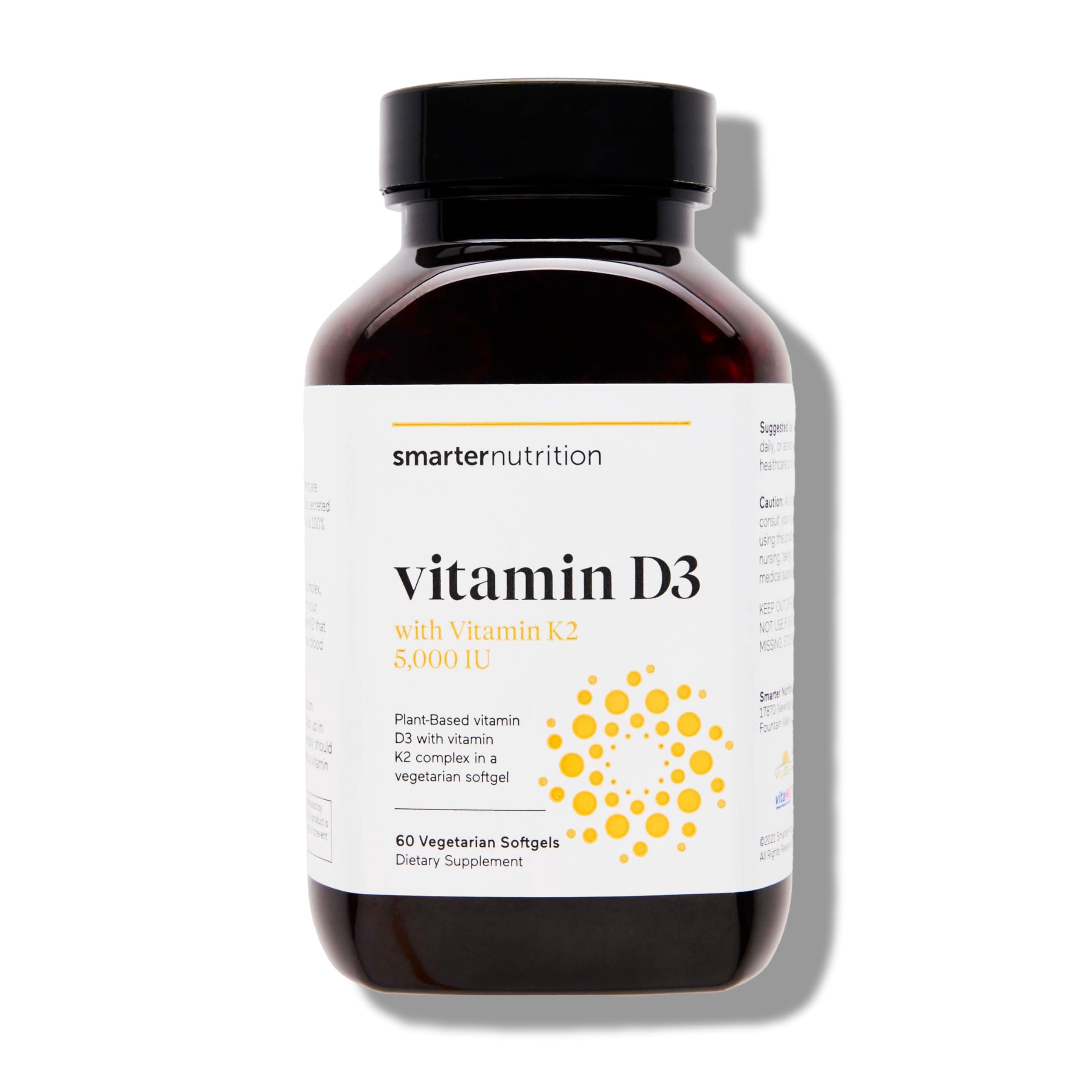 Plant-Based Vitamin D3 with K2 Complex for Immune Support - 60 Ct