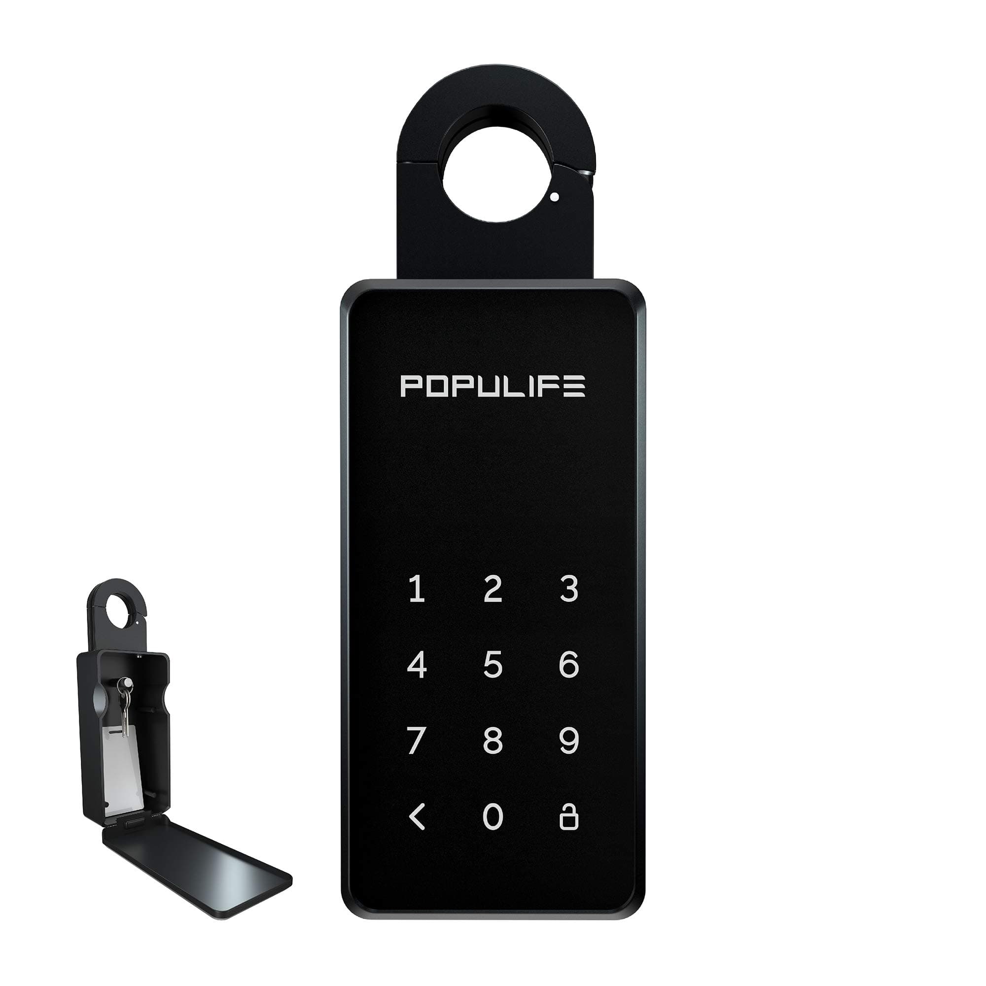 Populife Keybox,IP65 Bluetooth Smart Key Lock Box Replaceable Password for Home, Hotel, School, Office
