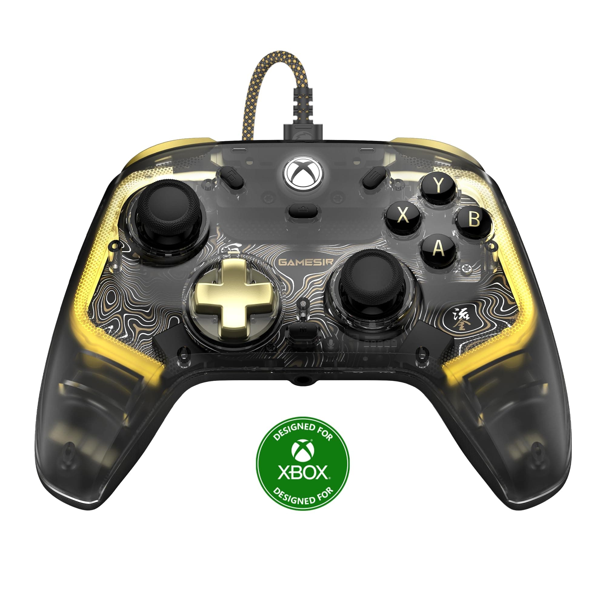 GameSir kaleid Flux Xbox Controller PC Controller Wired Skeleton Hall Effect Stick & Trigger with RGB Light Effect 3.5mm Audio Jack for Xbox Series X|S Xbox One Windows 10/11 Game Pad Back Button