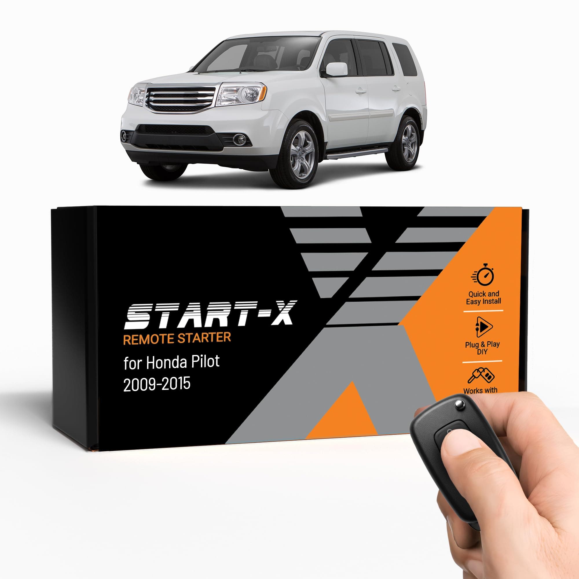 Start-X Remote Starter Kit for Honda Pilot (2009, 2010, 2011, 2012, 2013, 2014, 2015) Vehicles | Key Ignition | Plug & Play Install | Lock 3X to Remote Start | Zero Wire Splicing