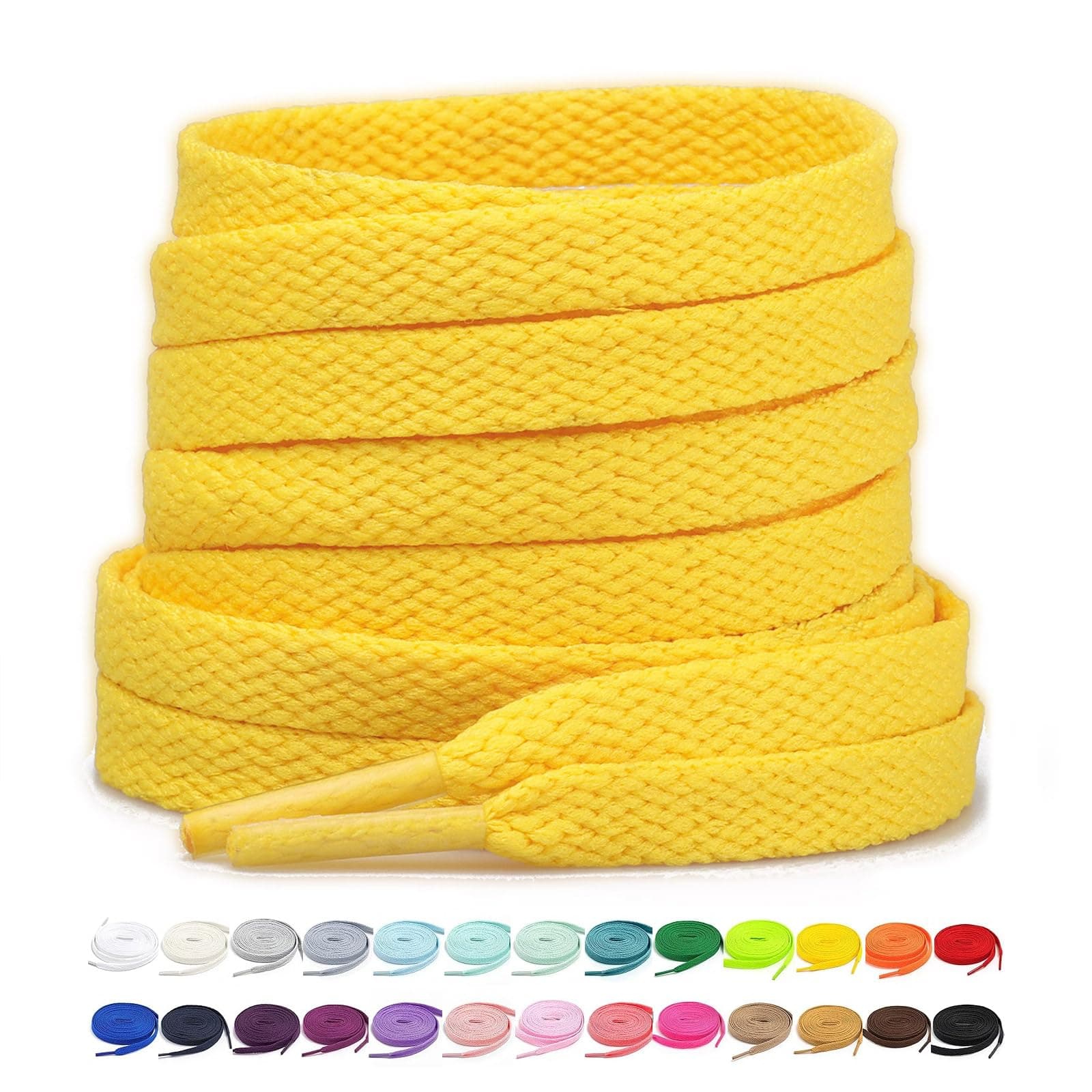 Stepace [2 Pairs Flat Shoe Laces for Sneakers 30"-72" Length 26 Color Shoelaces