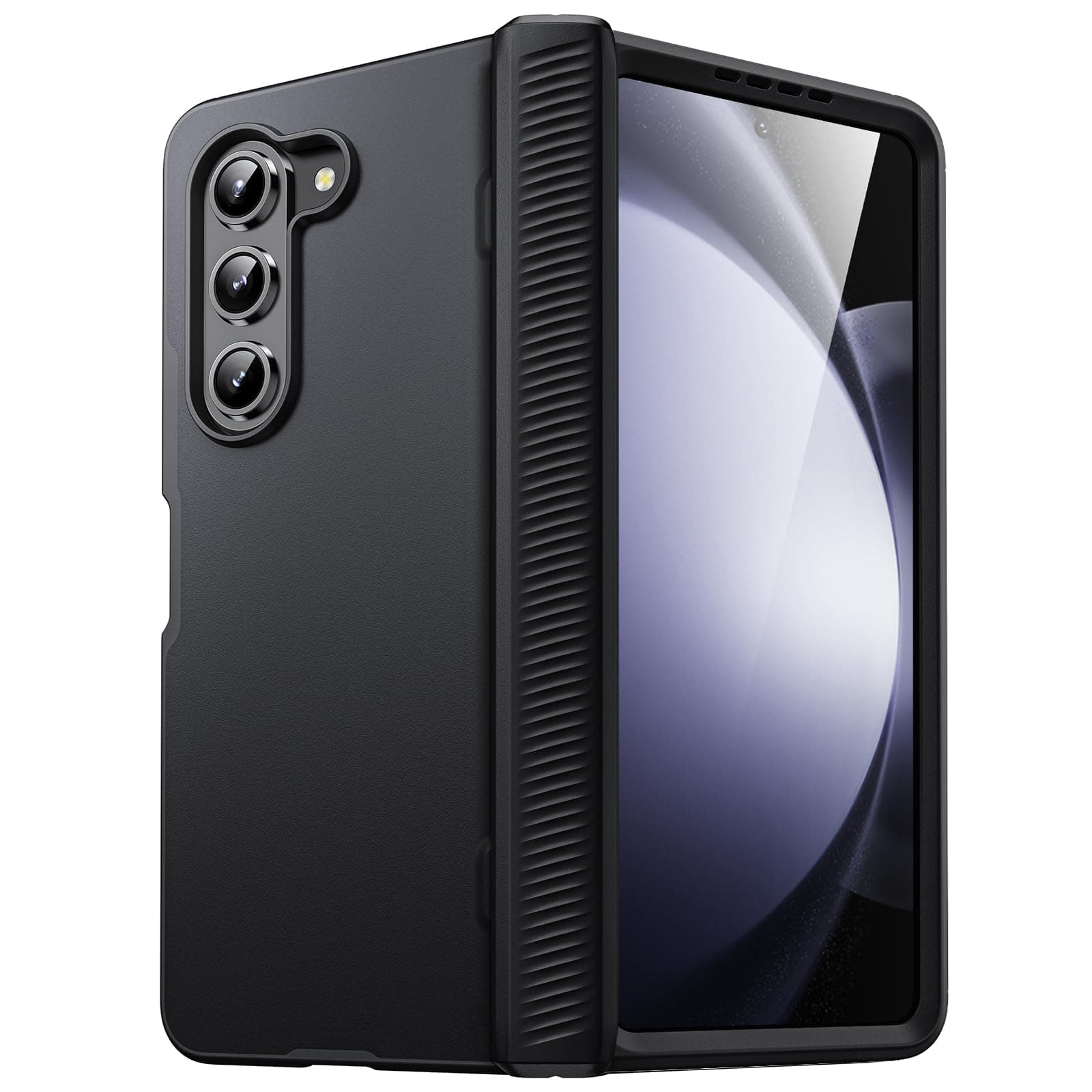 JETech Case for Samsung Galaxy Z Fold 5 2023 with Hinge Protection, Heavy Duty Rugged Protective Hard PC Material Phone Cover, Anti-Fingerprint Matte Finish (Black)