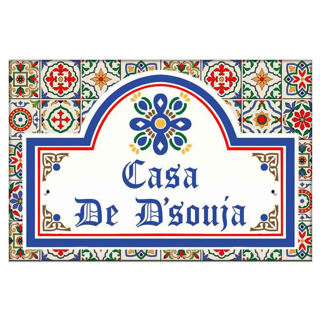 Nutcase Polycarbonate Personalized Name Plates For Home (Multicolour)