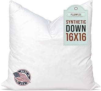 Synthetic Down Pillow Inserts For Shams Aka Faux/Alternative 40cm x 40cm (16 Inch By 16 Inch)