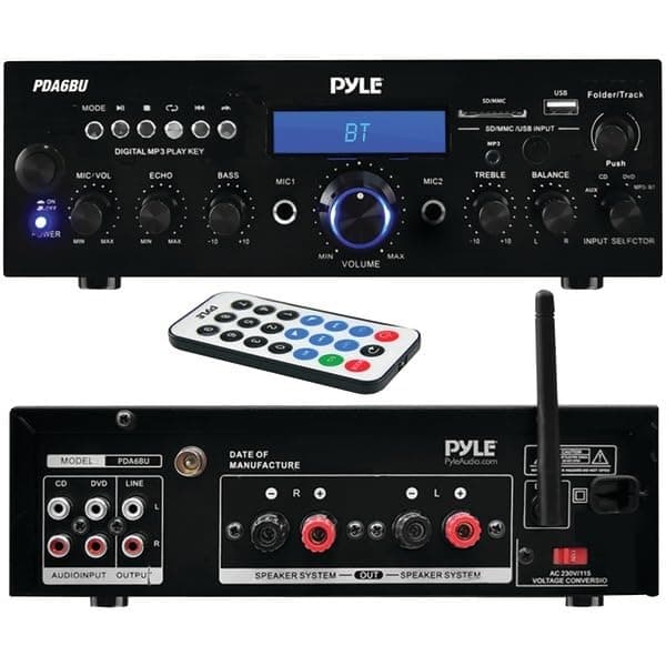 200-Watt Bluetooth(R) Stereo Amp Receiver with USB & SD(TM) Card Readers