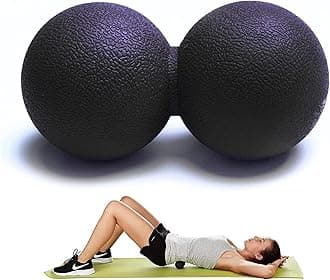 Bodylastics Peanut Massage Ball For Total Body Deep Tissue Massage, Physiotherapy, Trigger Point Therapy, Muscle Knots, Myofascial Release (Peanut Ball - Black)