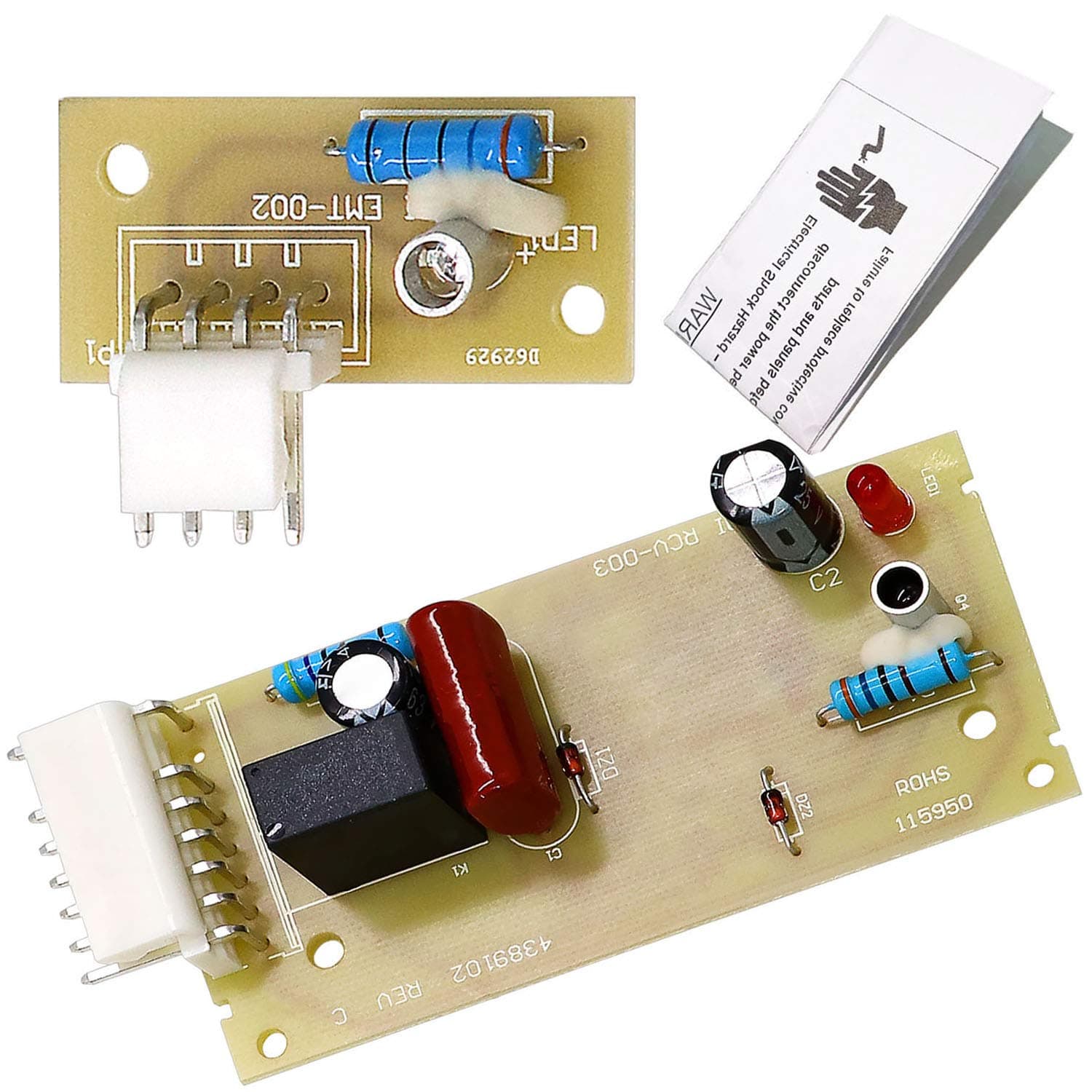 4389102 W10757851 Refrigerator Ice Maker Emitter Sensor Control Board Kit by AMI PARTS Compatible with Whirlpool Kenmore Replaces 2198586 PS557945 ADC9102 2220398 AP5956767