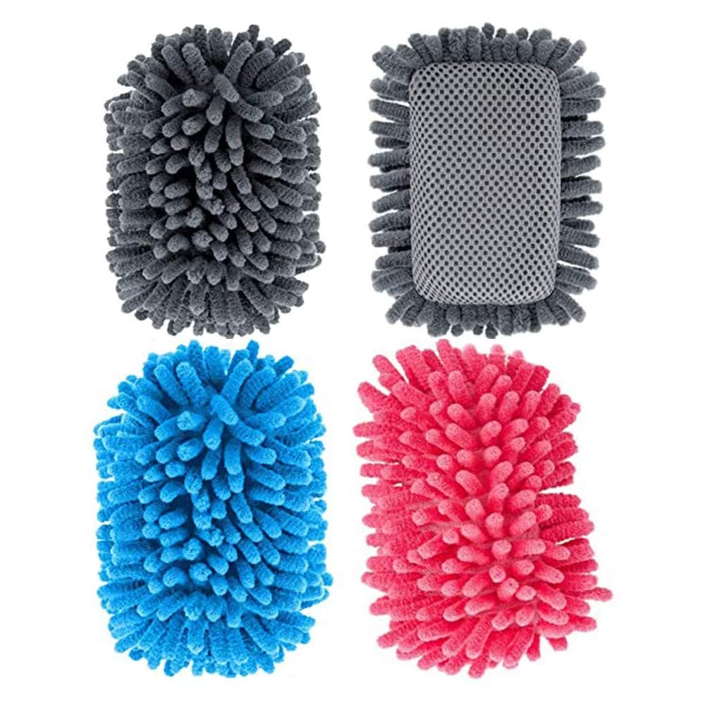 4 Pieces Microfiber Shag Whiteboard Eraser,Whiteboard Eraser Washable Microfiber Shag Dry Erase Board Eraser, for School/Mark/Classroom/Whiteboard/Blackboard/Office/Car