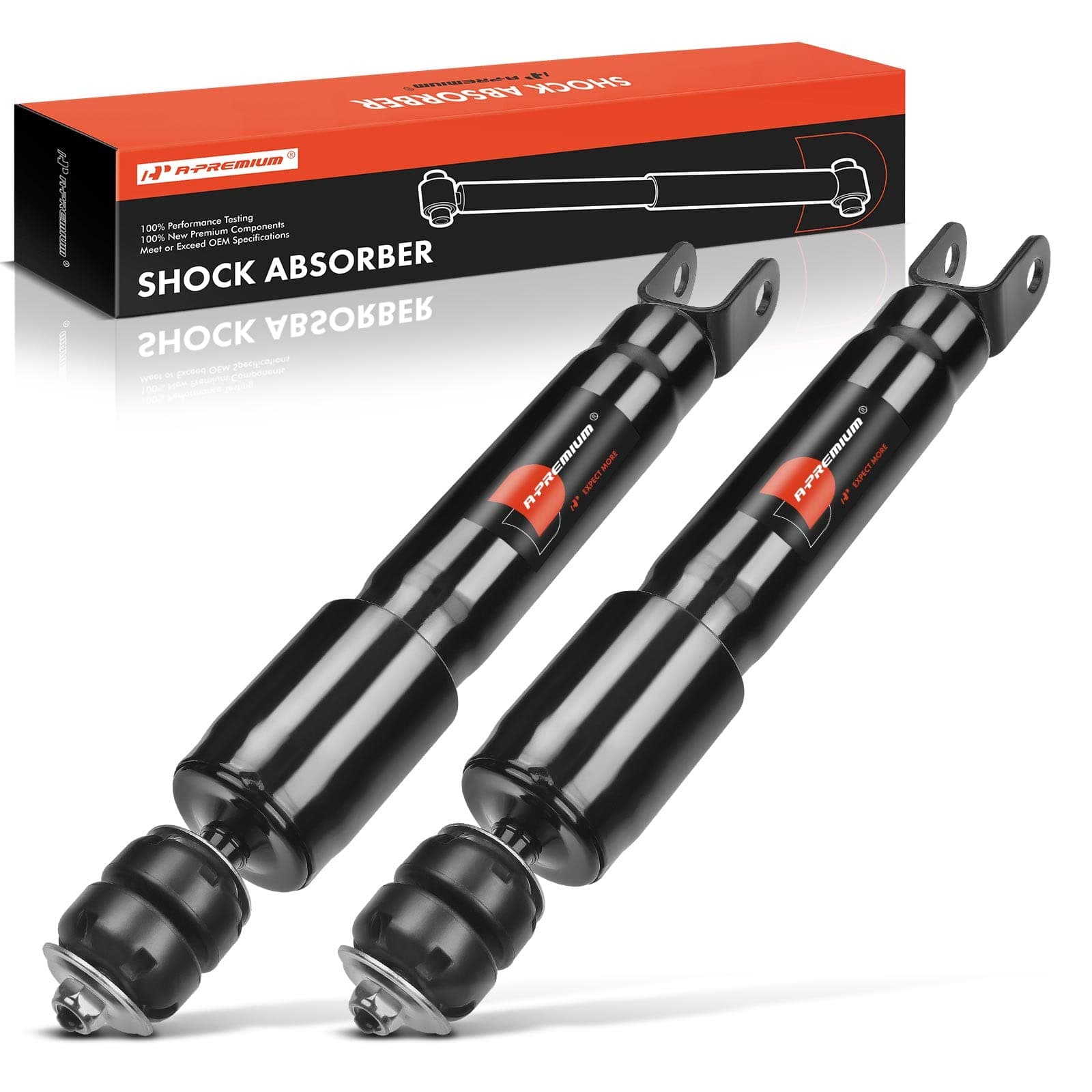 A-Premium Front Pair (2) Shock Absorber Compatible with Hummer H3 2006-2010, H3T 2009-2010, Driver and Passenger Side, Replace# G64001