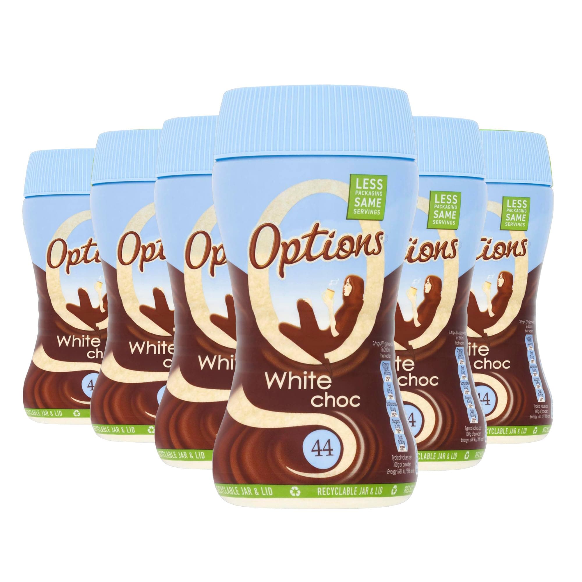 Options White Choc Drink, 6 x 220g