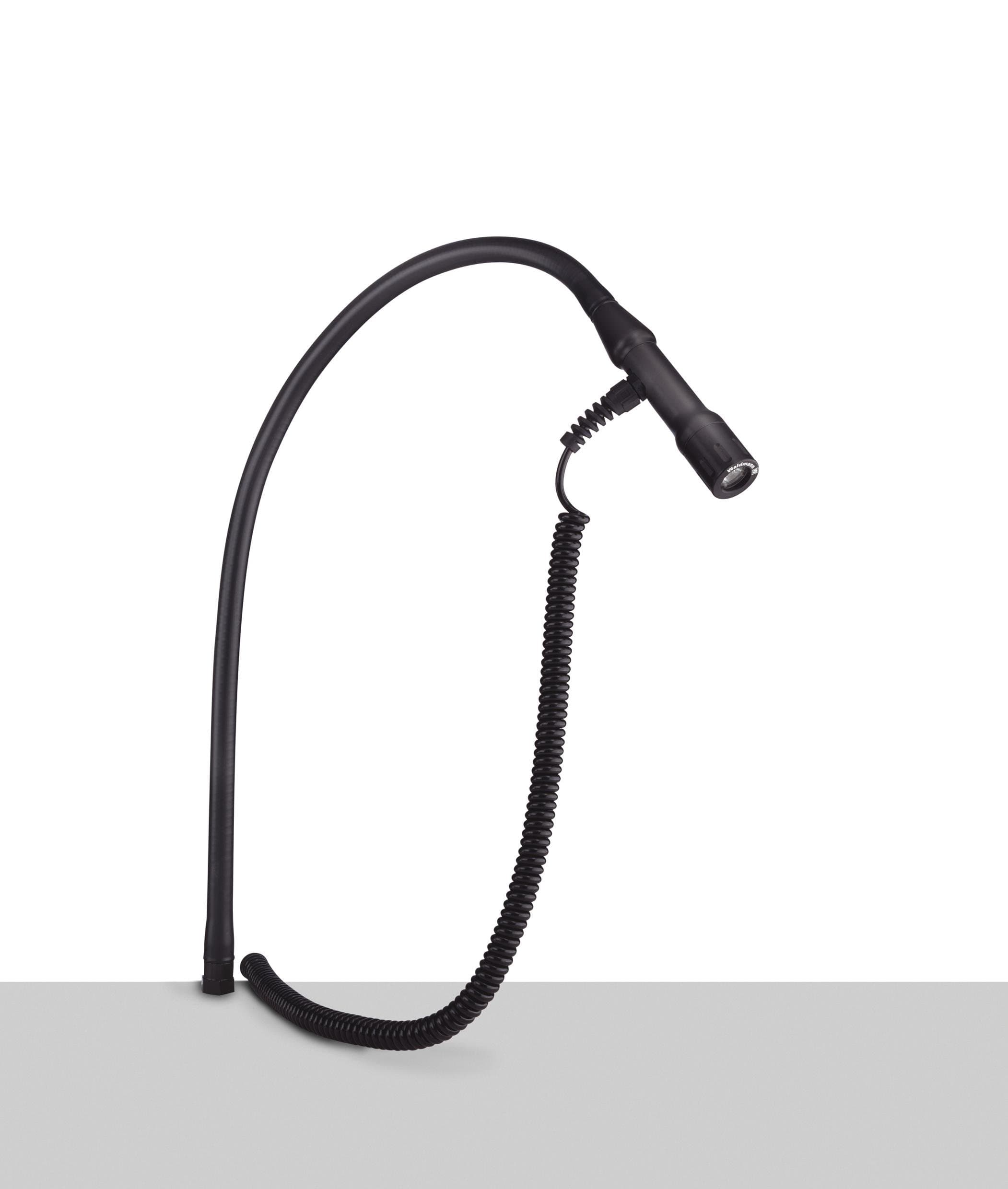 Compact Spot Light, LED Light, Detachable Head, Gooseneck Arm, Anodized Aluminum, Black, 31" Reach, 1 x 3W LED Lamping, 24 - 240V Voltage