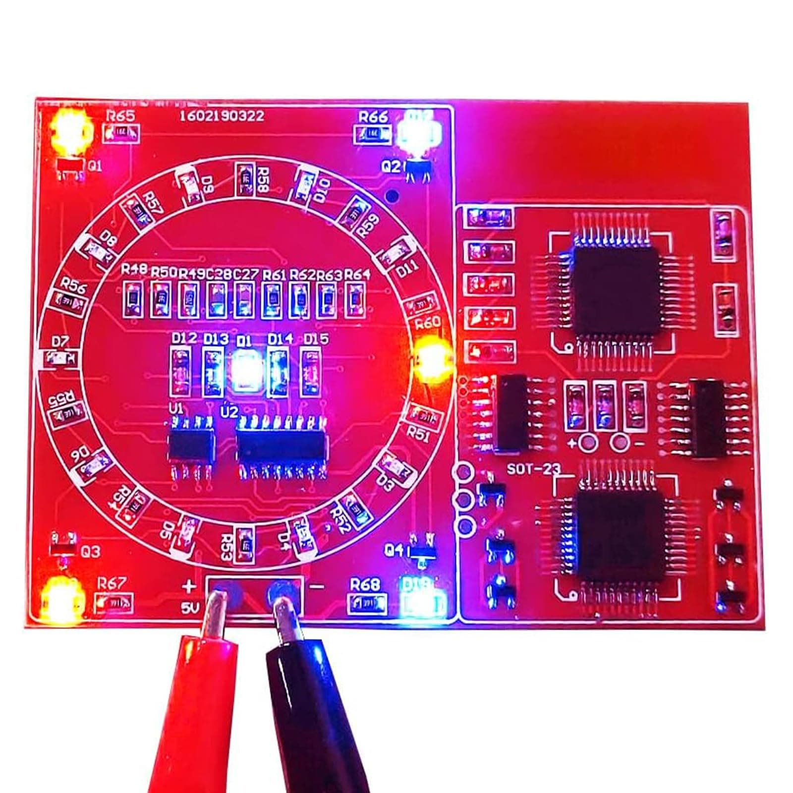 Gikfun DIY SMD SMT Welding Practice Soldering Skill Training Board NE555 CD4017 Water Flowing Led DIY Kit EK1885