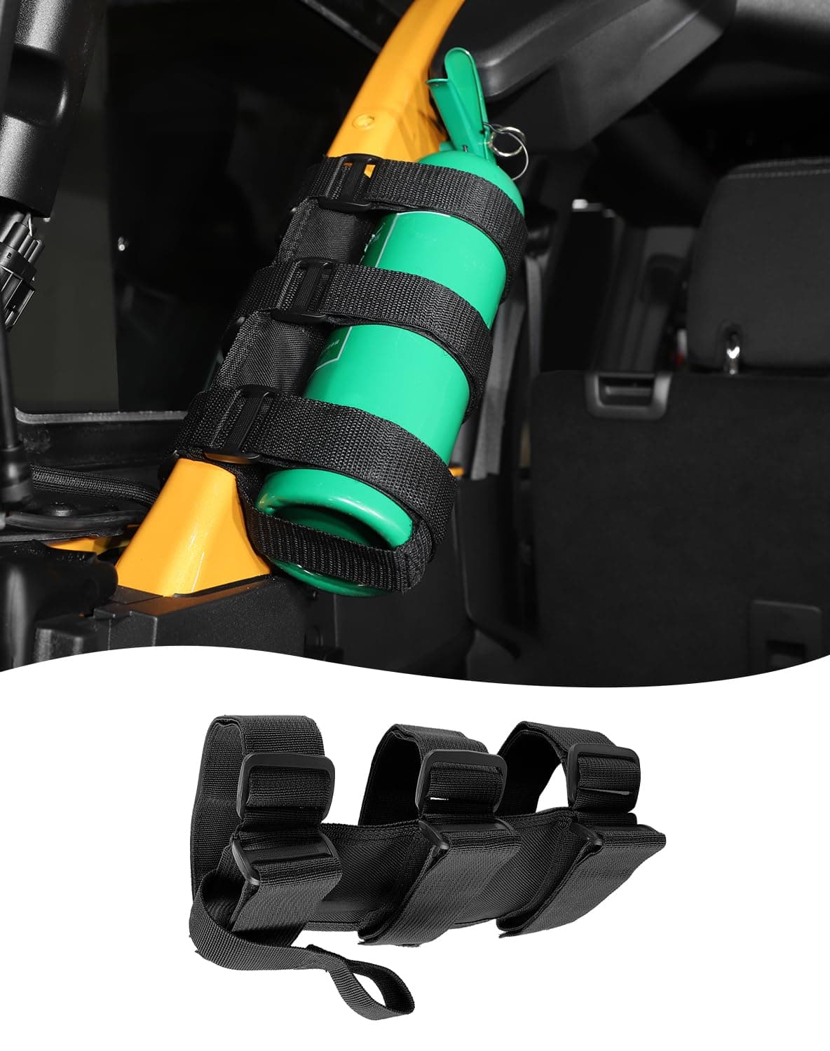 Voodonala Adjustable Roll Bar Fire Extinguisher Mount Holder 3 lb for Jeep Wrangler JK JKU