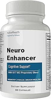 Neuro Enhancer, Grey Focus Memory Brain IQ Health Pro Mind Complex Matter Tech Nootropic Original by Nutra4health Mindtech Brain Booster Supplement 60 Capsules