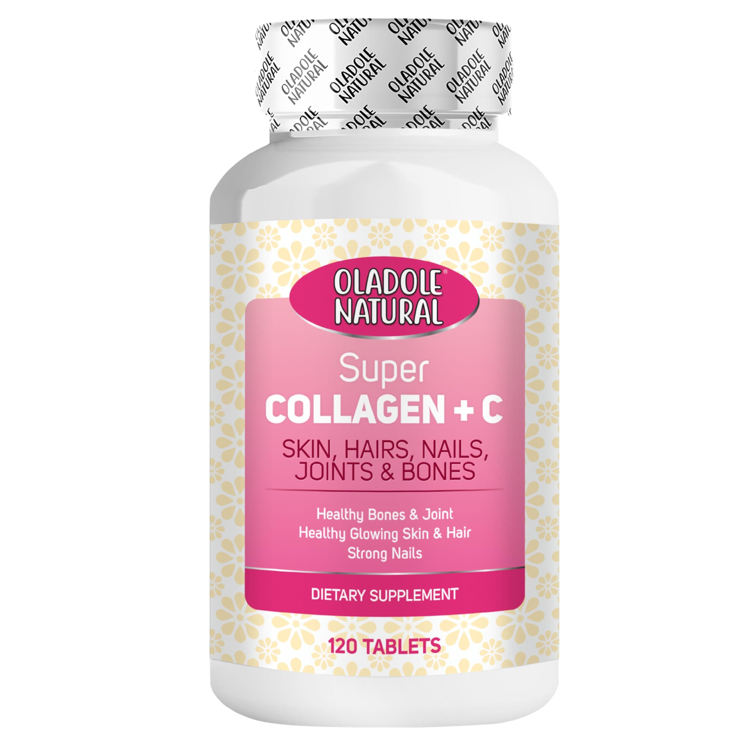 Super Collagen Plus C - 120 Tablets | Advanced Formula For Skin, Hair, Joints & Strong Nails | Hydrolyzed Collagen with Vitamin C | Anti-Aging Support | Non-GMO, Gluten-Free