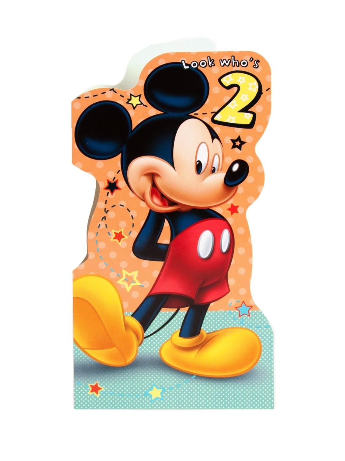 Mickey Mouse - 2nd Birthday Card - Die-Cut