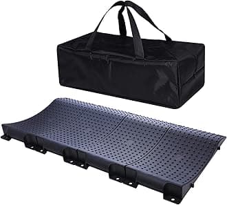 Homeon Wheels Tire Saver Ramps Anti-Slip Pads Design Car Tire Wheel Ramps for Flat Spot and Flat Tire Prevention Tire Savers for Storage Carrying Bag Easy to Store 4 Pack Black