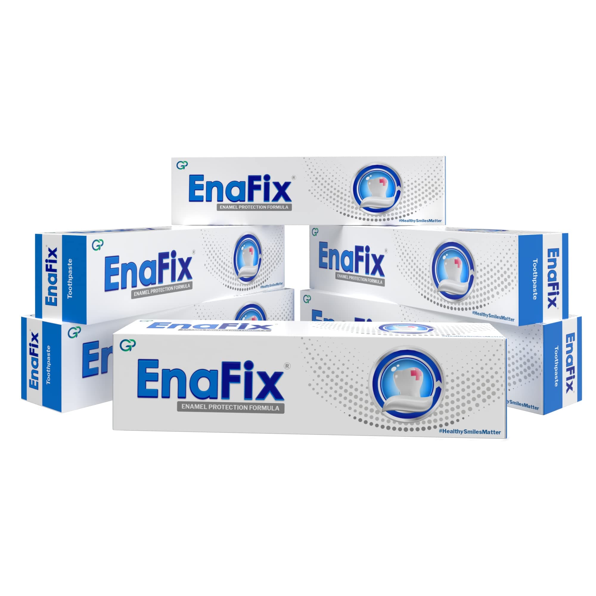 ENAFIX Anti Cavity Toothpaste | Fluoride Free Toothpaste With Calcium And Phosphate For Enamel Remineralisation And Fighting Tooth Decay (Pack Of 6) 70G Each, Enamel Protection