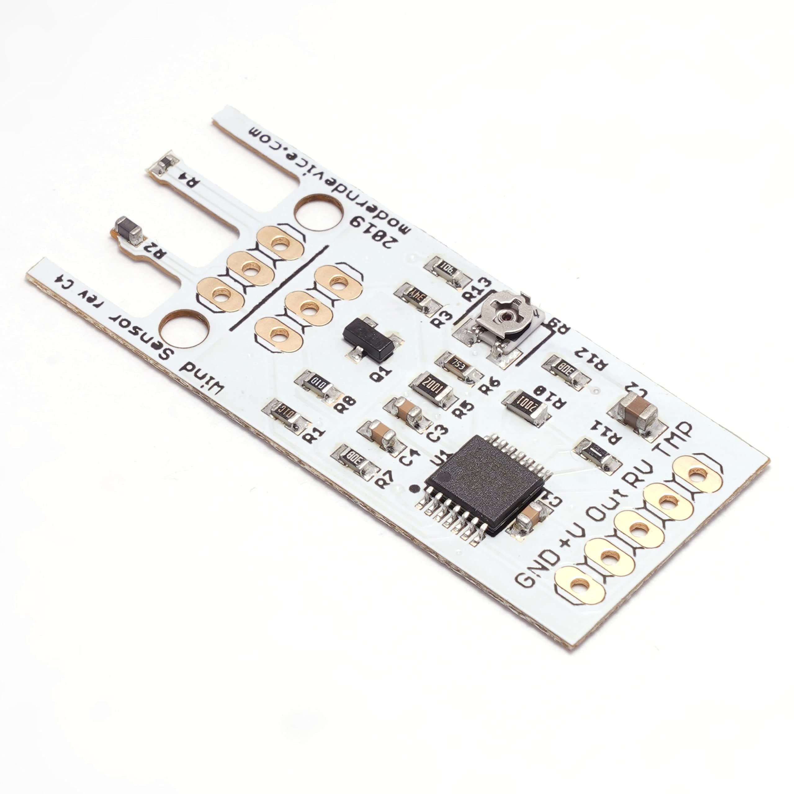 Wind Sensor Anemometer for Arduino, Measure Wind Speed and Temperature with Analog Output Anemometer