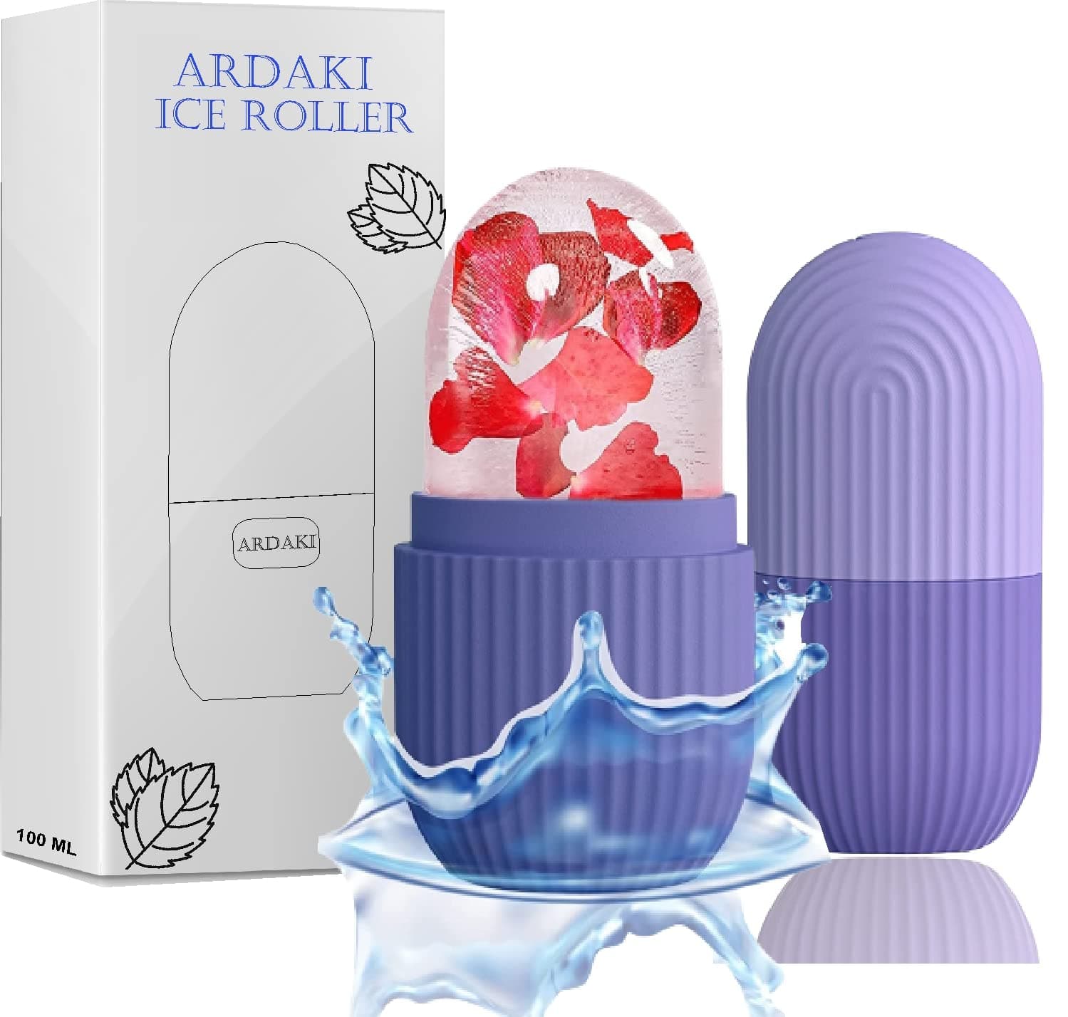 ARDAKI Ice Roller For Face, Ice Roller For Face Massager, Face Ice Roller To Enhance Skin Glow, Shrink & Tighten Pores, Puffy Eyes, Acne, Pimple, Facial Ice Roller, Unbreakable/Reusable (Multicolor)