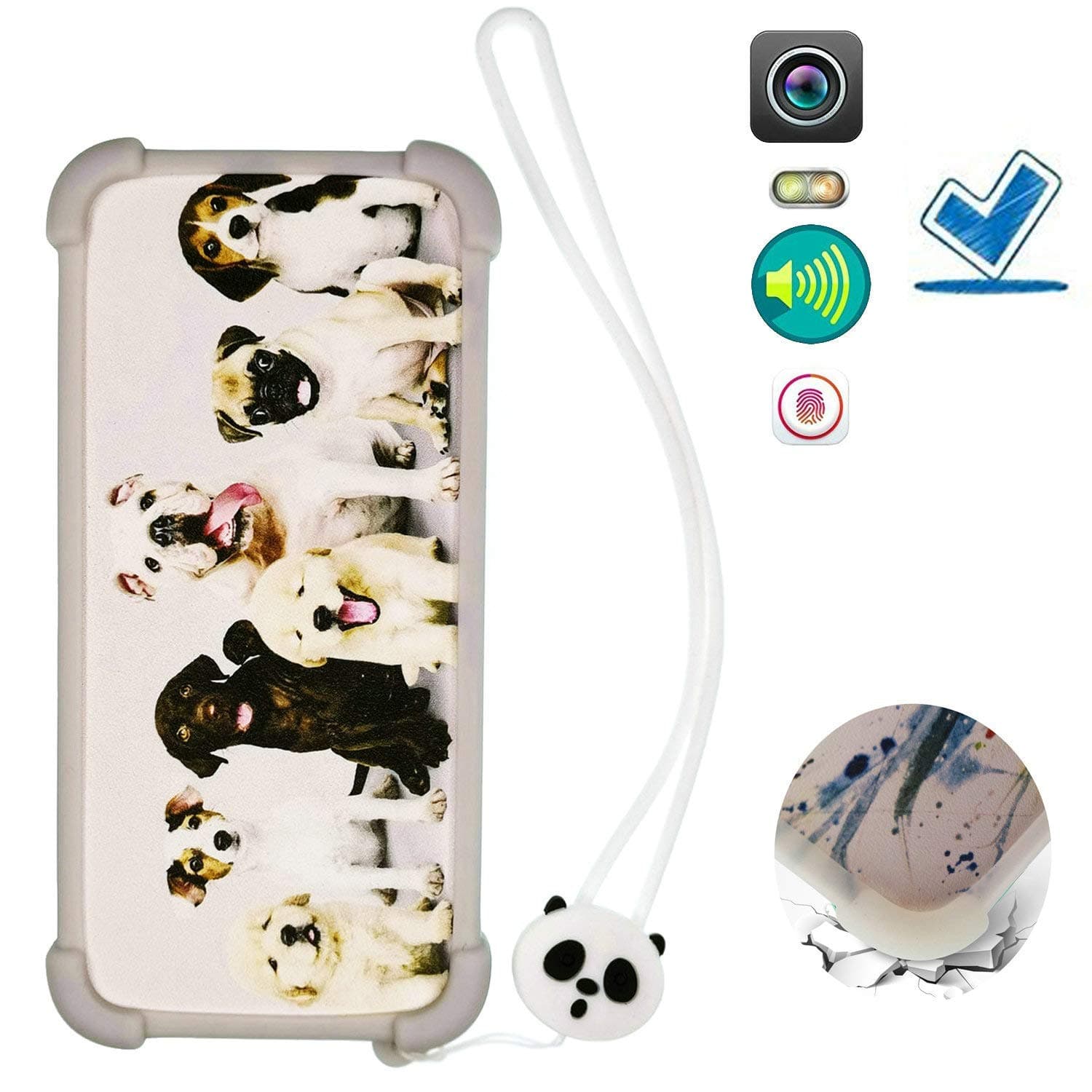 Case for Imo S2 Monqi Phone Case Silicone border + PC hard backplane Cover DOG UKHYJ