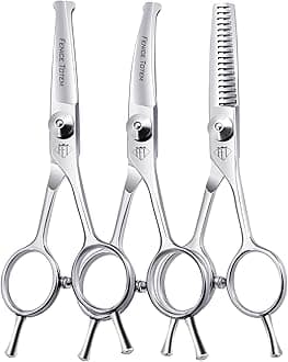 Dog Grooming Scissors: 3 in 1 Pet Shears Set Made Of Advanced Stainless Steel Alloy for Trimming Dogs Cats and Other Pets Face and Paws