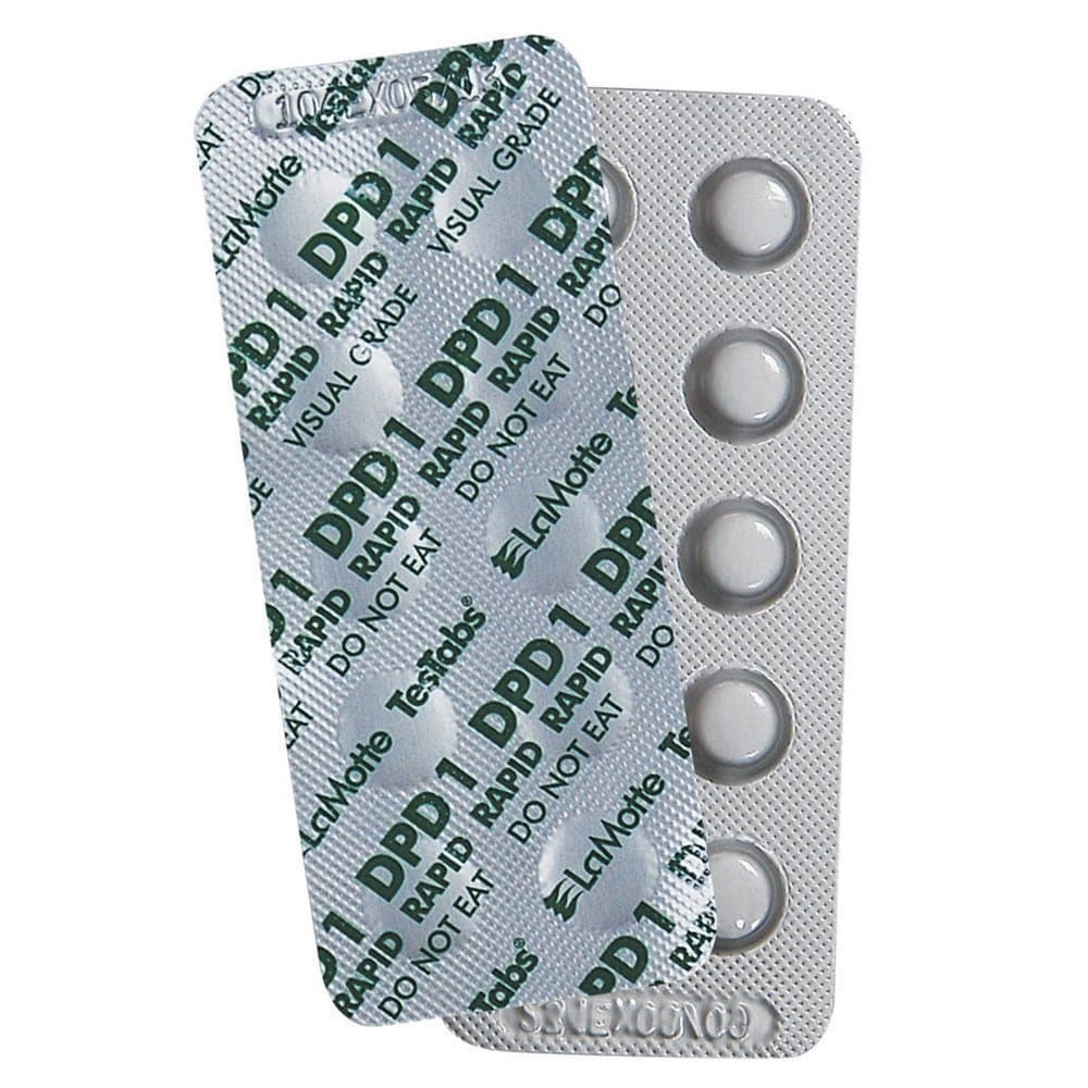 LaMotte 6999A Visual Grade TesTabs, Chlorine DPD #1 RAPID, 100 ct.