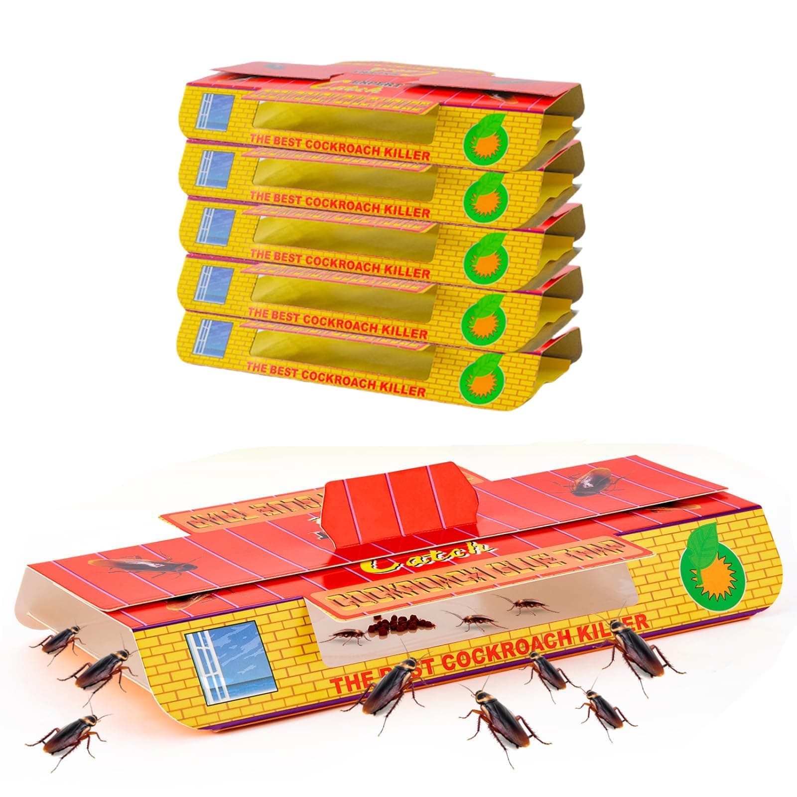 16Pcs CockRoach Trap Killer, Roach Killer Indoor Home, Roach Motel, Indoor Pet Friendly Roach Killer for Roach, Ants, Spiders, Bugs, Beetles