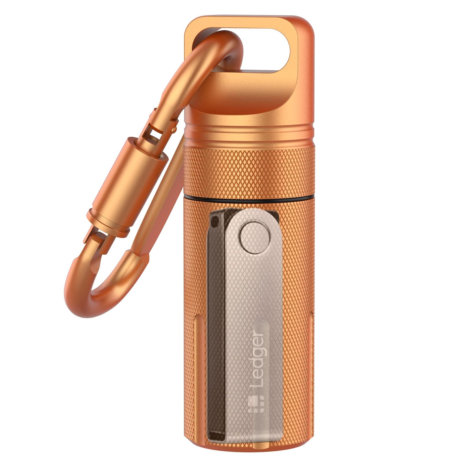 Hardware Crypto Wallet Protective Case Compatible with Ledger Nano X/Nano S/Nano S Plus,Yubikey 2FA Security Key,USB Flash Drive Case (Orange)