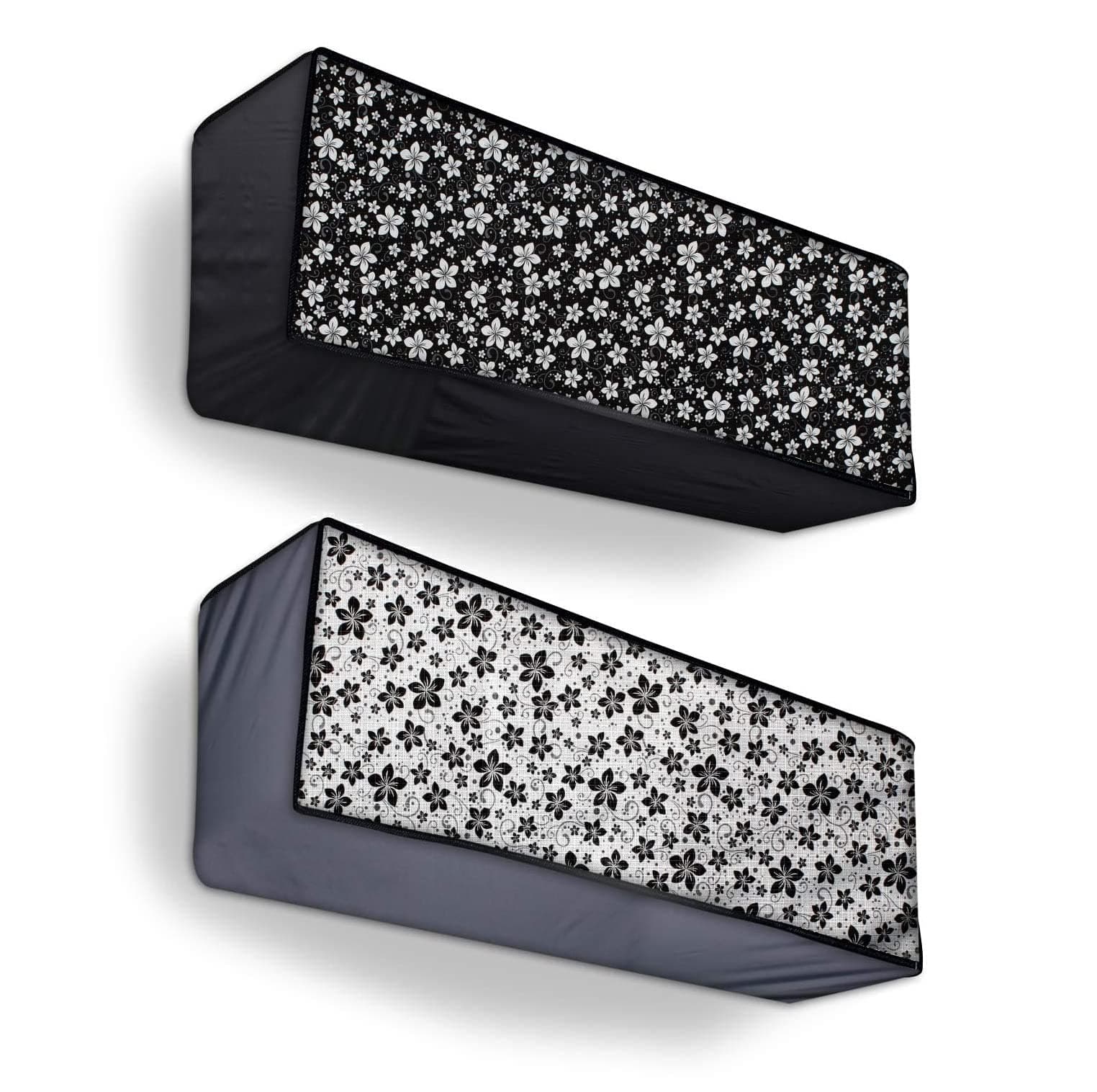 Split Ac Cover Indoor Unit For 2 Ton Capacity Ac, All Weather Polyester Cover / Attractive Digital Prints / Dustproof / Water Resistant Ac Cover (Pack Of 2, Floral)