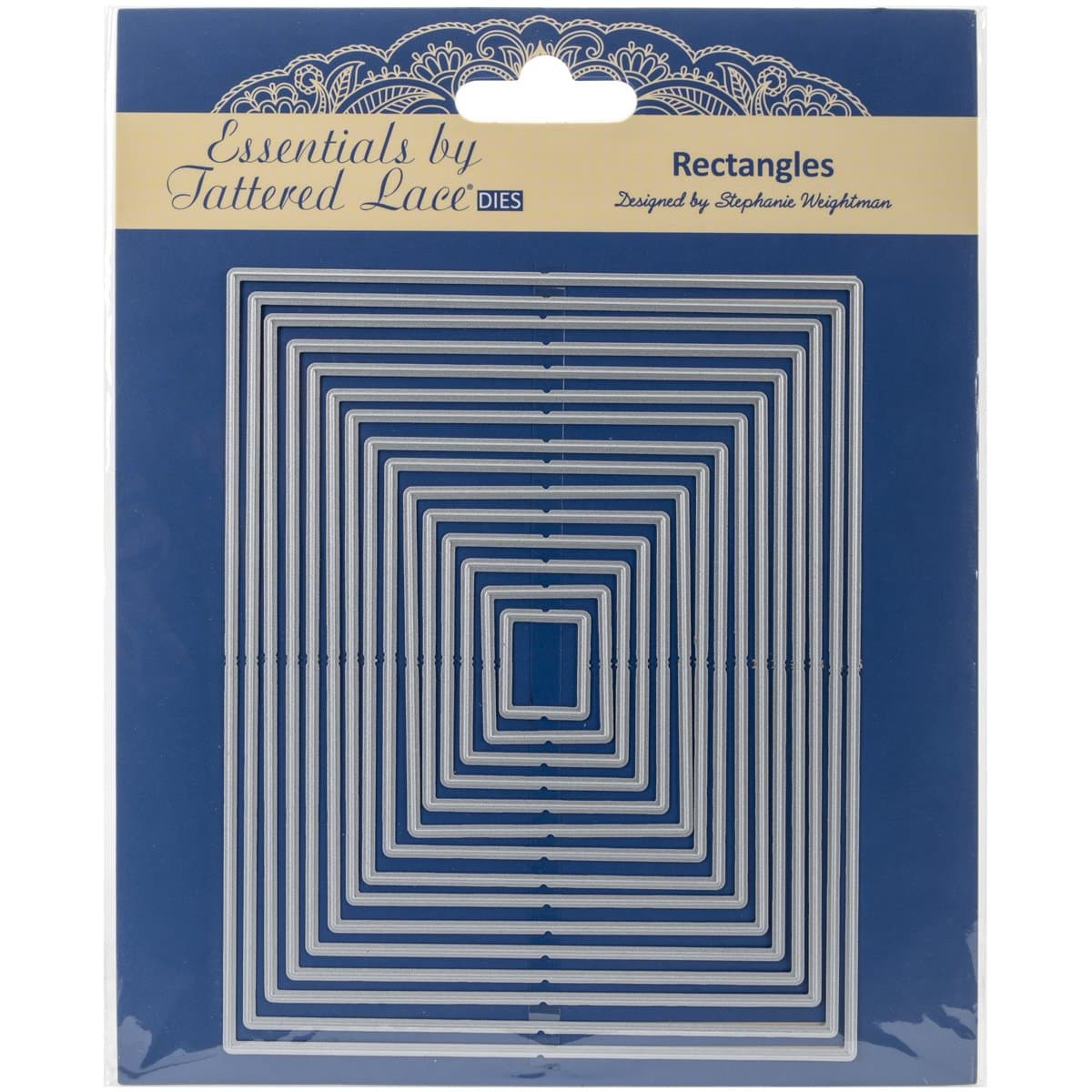 Create and Craft Essentials Rectangles Tattered Lace Metal Die