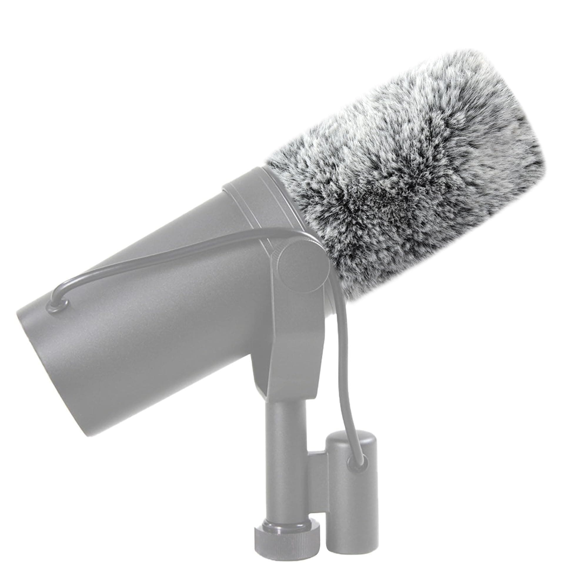 LEFXMOPHY SM7B Windscreen Replacement for Shure SM7B SM7dB Vocal Microphone Pop Filter, Grey Furry Wind Muff Deadcat Cover