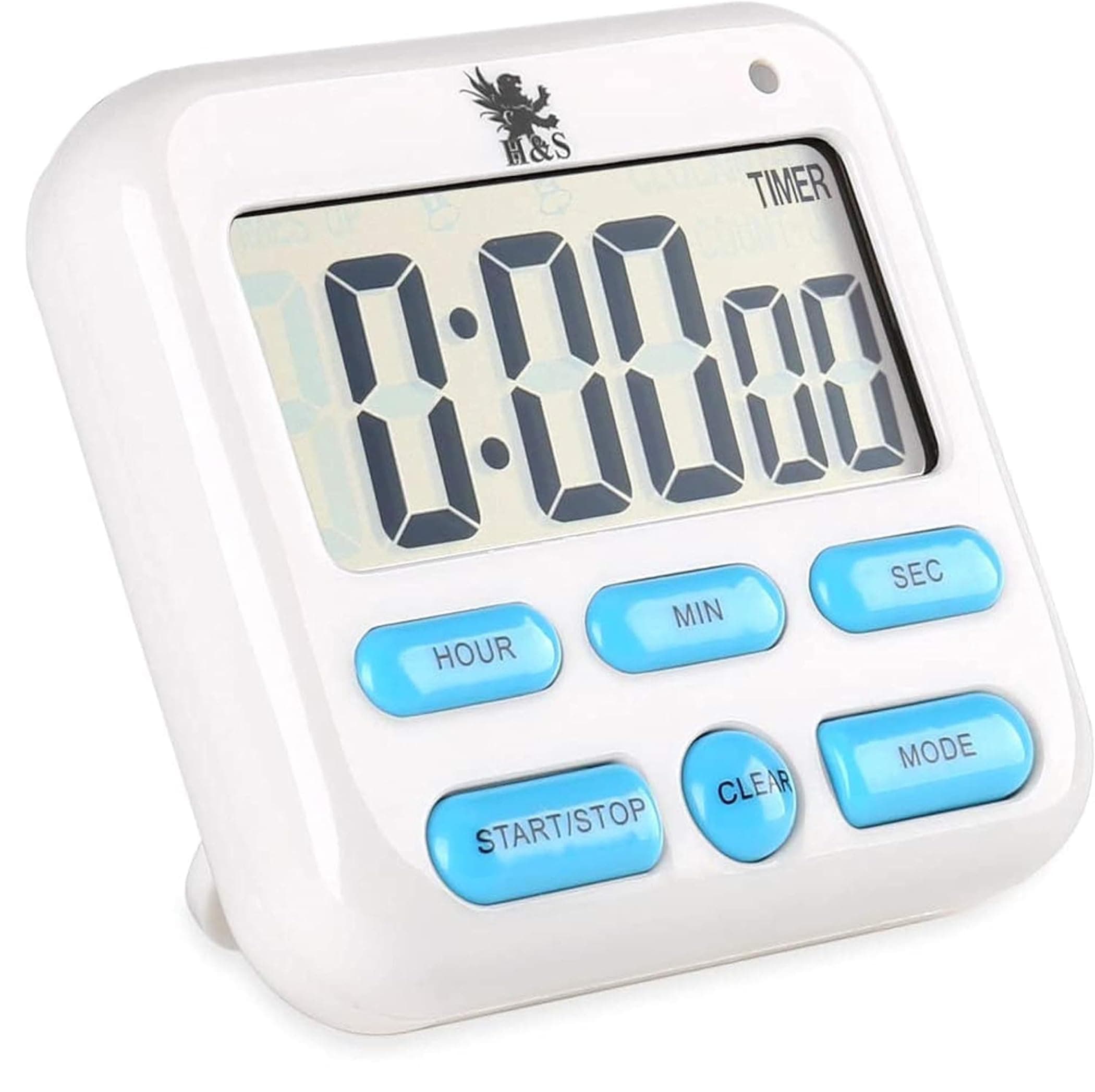H&S Digital Kitchen Timer for Cooking - Magnetic Countdown Timer with Large LCD Display & Loud Alarm - Oven Timers with Alarm - Stop Watch Clock for Food