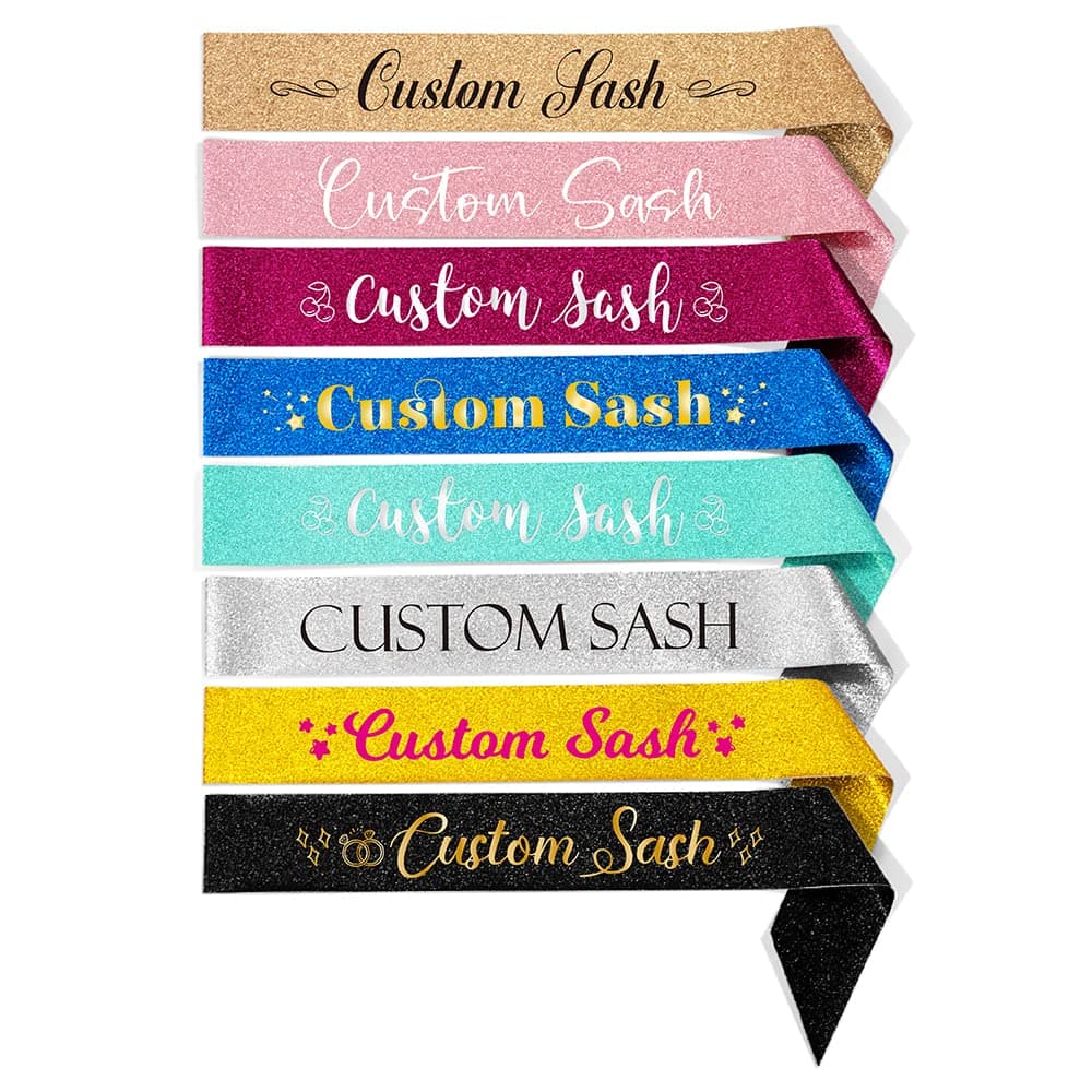 Party to Be Personalized Sash Custom Sash 3.74" Wide x 33.5" Long from Shoulder to Hip