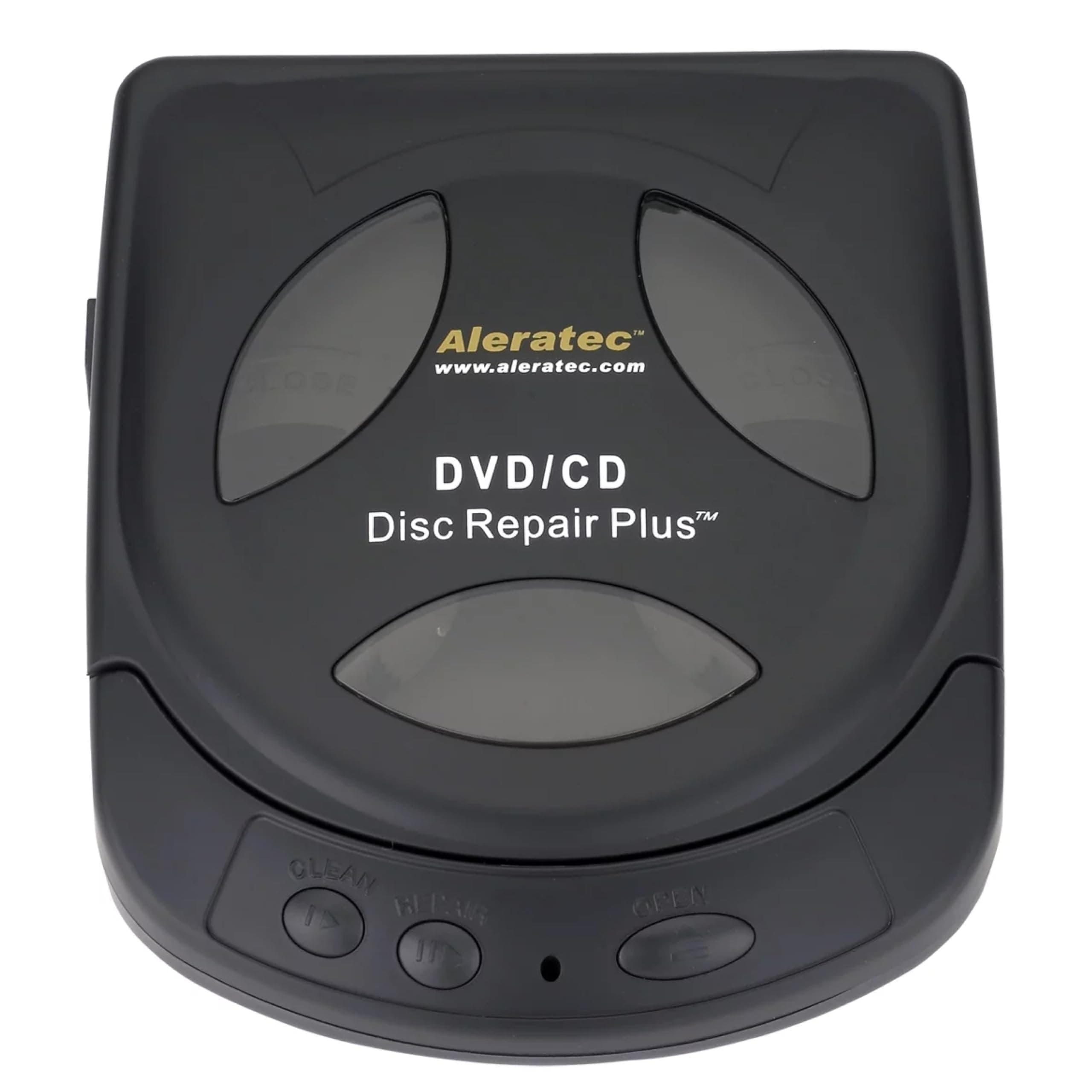 Aleratec Motorized DVD CD Disc Repair System - Playback Restoration and Cleaning Device for CDs and DVDs - Includes Repair Solution - Portable Cleaner for CD Player Discs with Read Errors