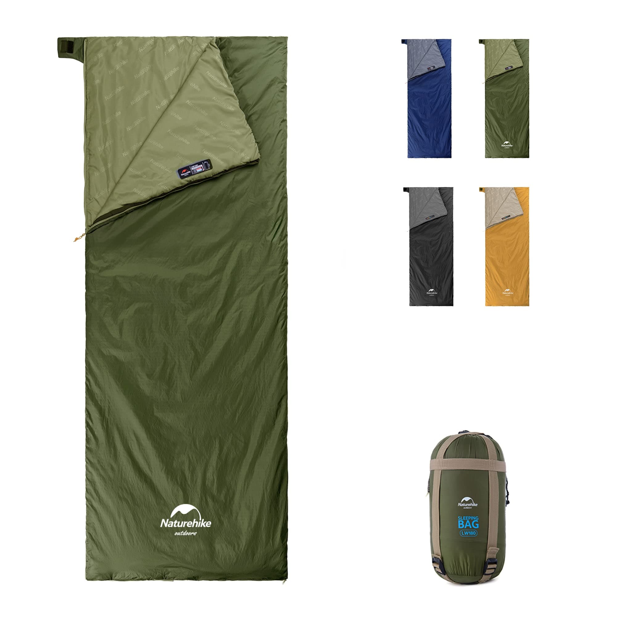 Lightweight Compact Sleeping Bag, 59℉/32℉ Envelope Ultralight Backpacking Sleeping Bag Portable, Waterproof with Compression Sack for Cold&Warm, Camping, Traveling, Hiking