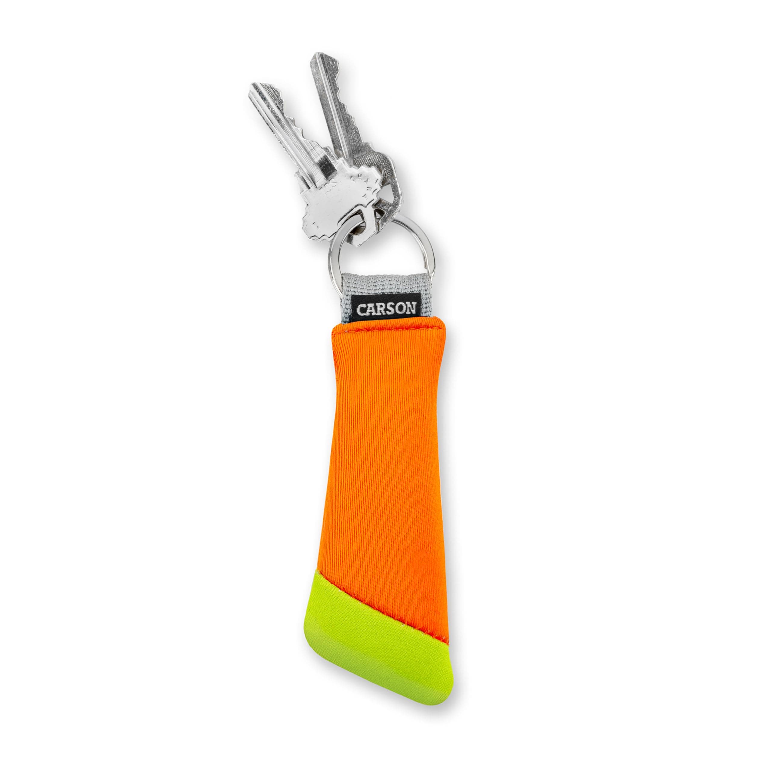 Carson Floating Keychain with Lightweight Foam Core Technology, Green/Orange (FA-30 01)
