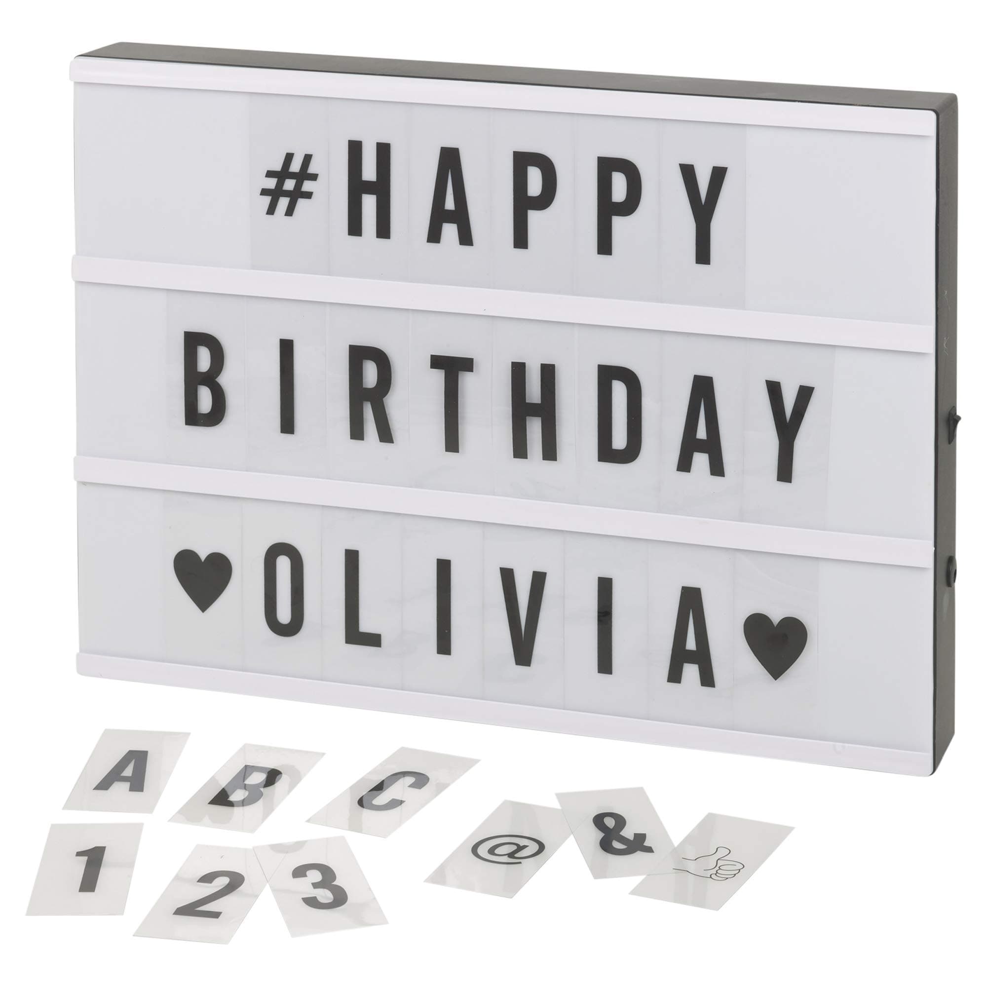 URBNLIVING Create Your Own Message LED Light Box Message Board (A3 Single Colour)