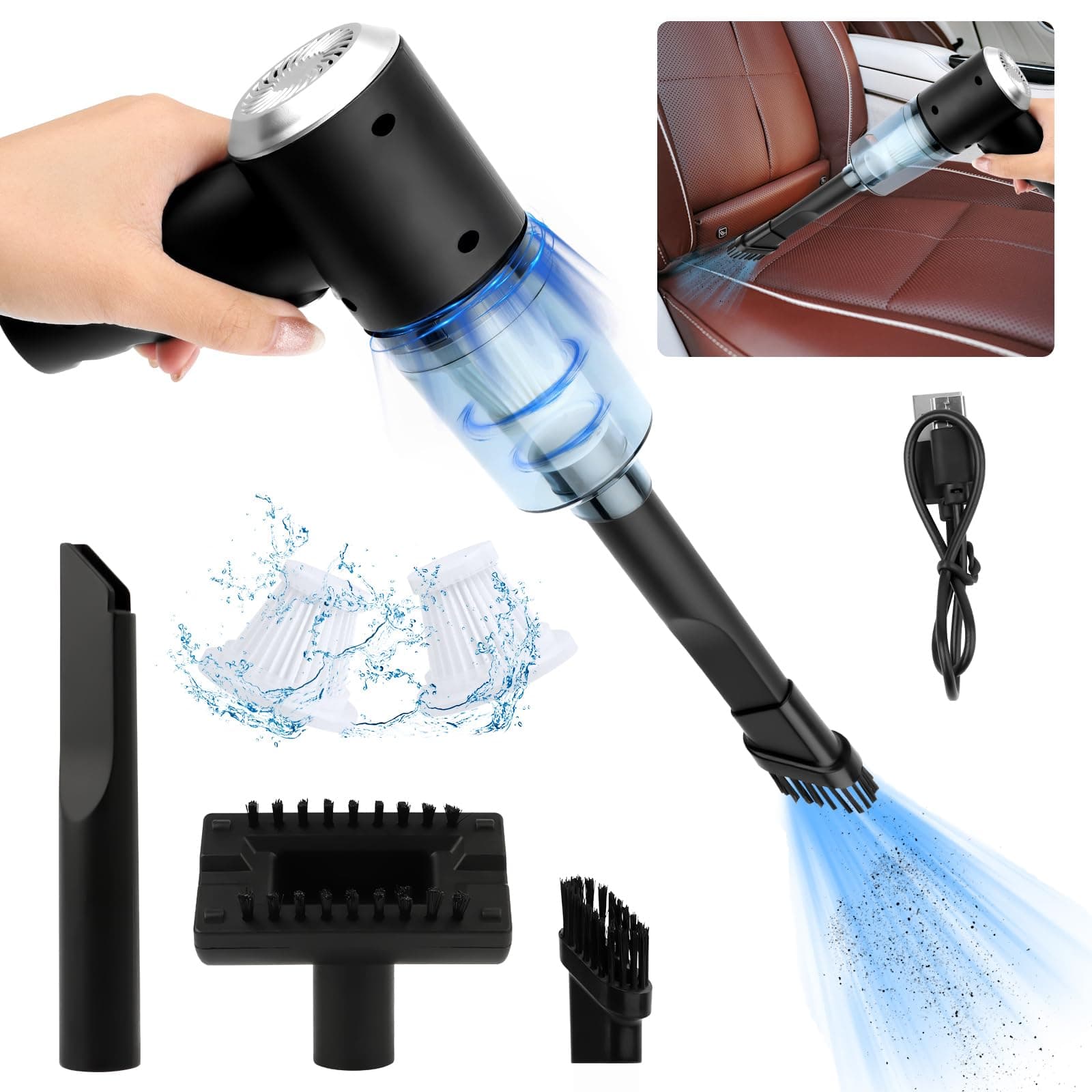 LWMTT Battery-Powered Handheld Vacuum Cleaner