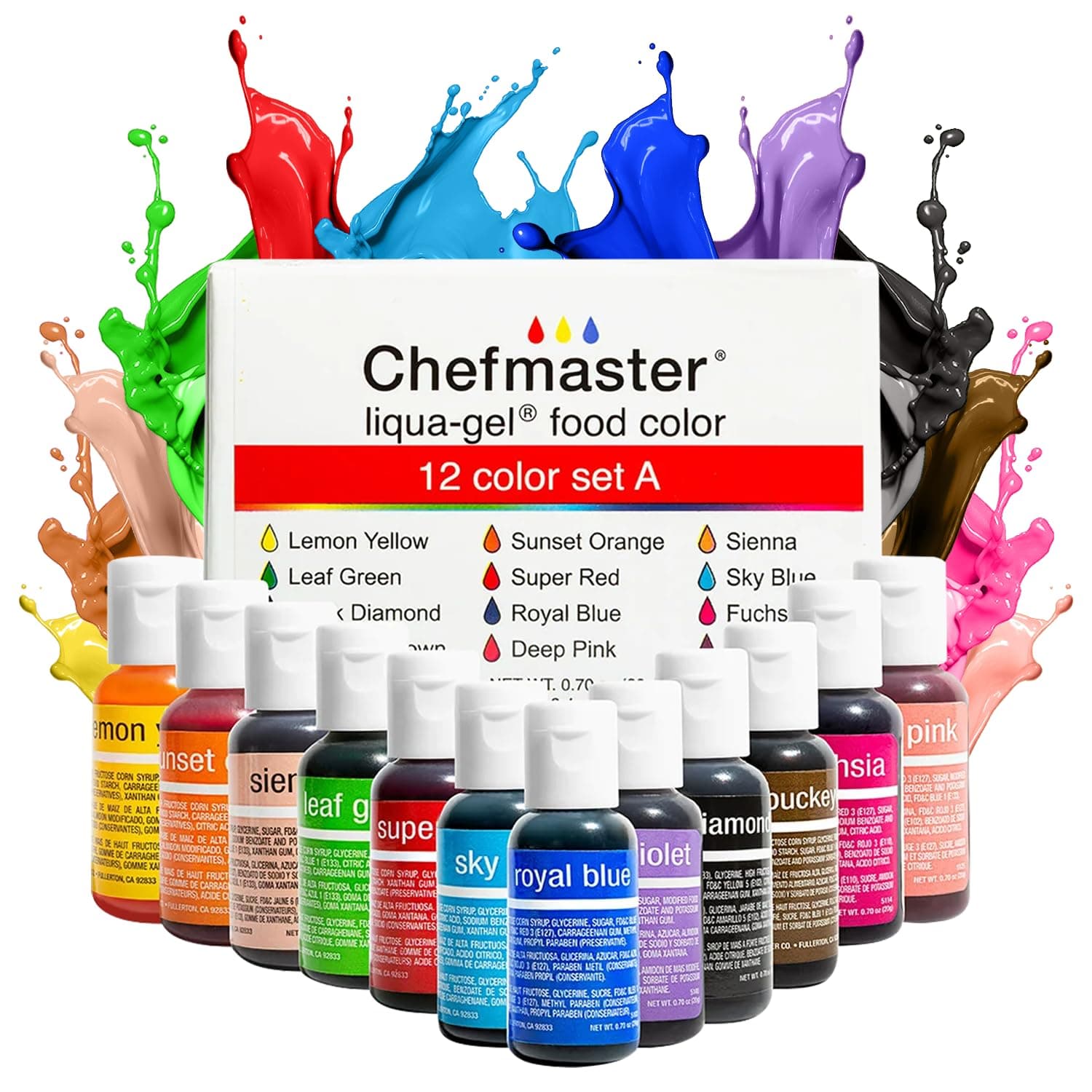 MasterChef Liqua-Gel Colour Kit 12/Pkg .7 oz