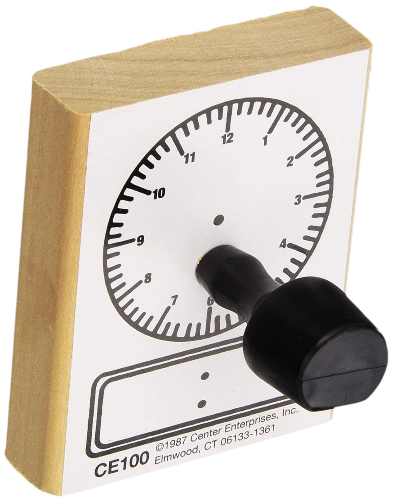 CE100 Digital and Analog Clock Stamp - Wooden Stamp for Telling Time Activities and DIY - Use for Flashcards, Worksheets, Invitations, Albums and Scrapbooks