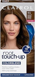 Root Touch-Up by Nice'n Easy Permanent Hair Dye, 5G Medium Golden Brown Hair Color, Pack of 1