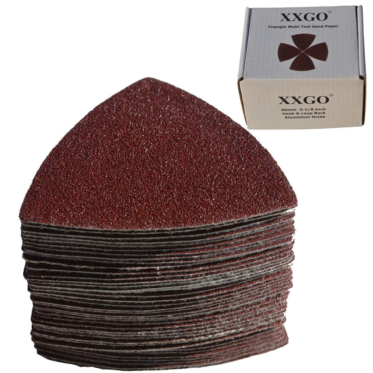 XXGO 55 Pcs  3-1/8" Triangle Multitool Sandpaper